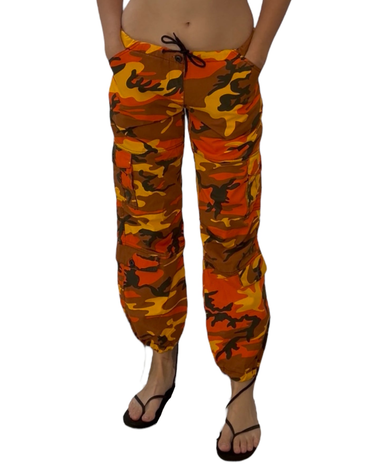 Pre-Loved Orange Camo Cargo Pants
