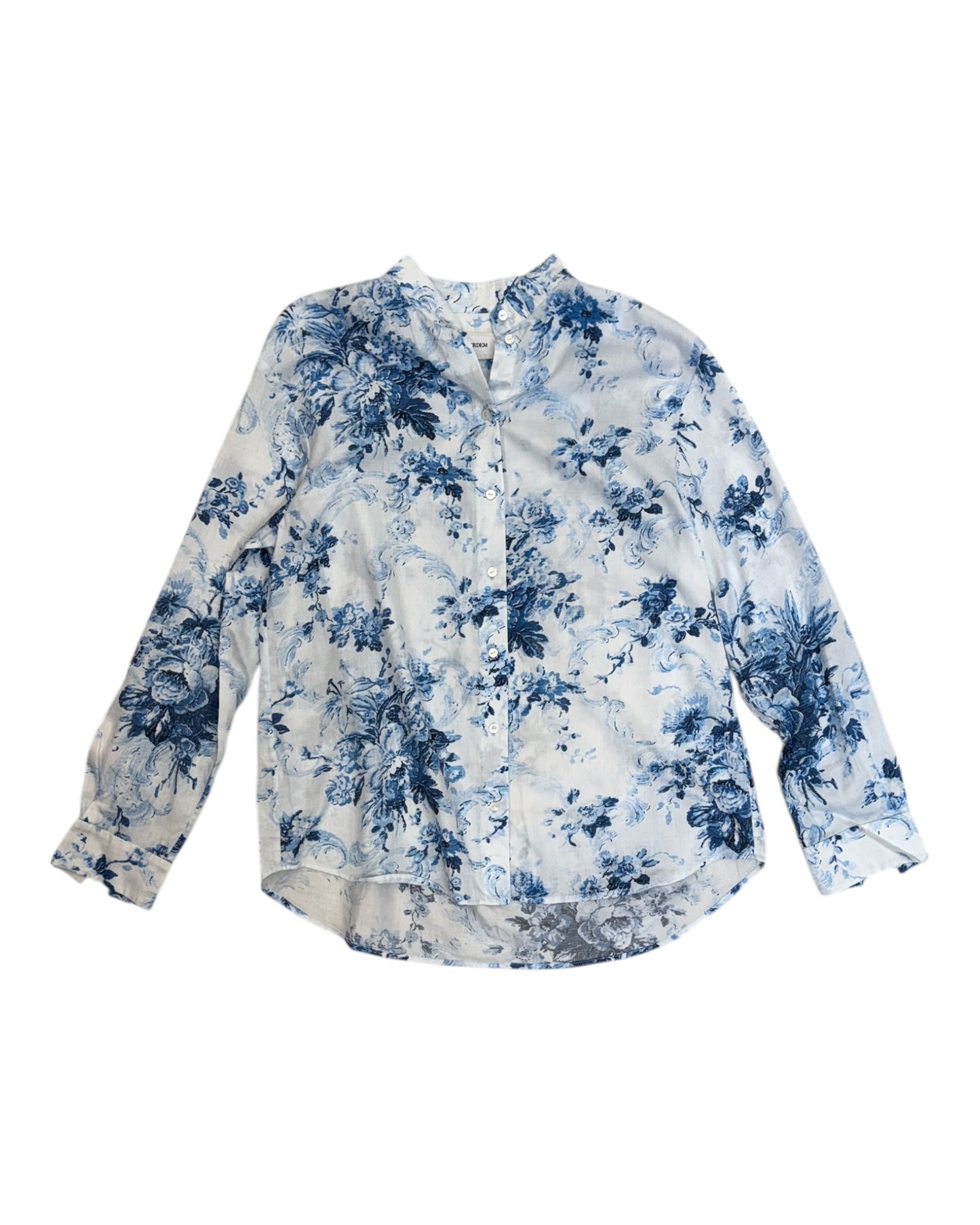 Pre-Loved ERDEM Blue and White Blouse