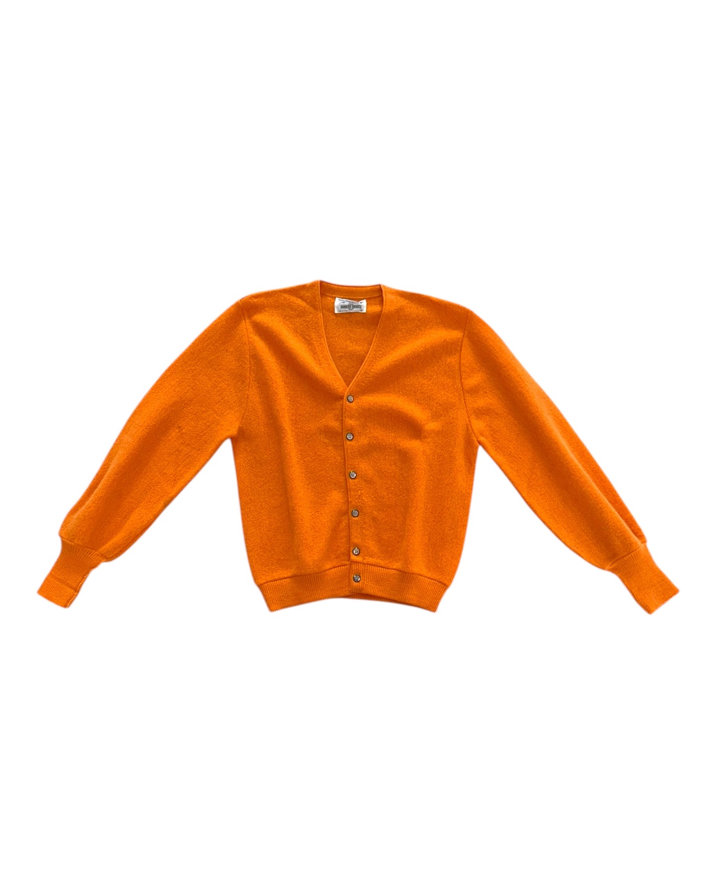 Vintage Orange Alpaca Wool Cardigan Sweater