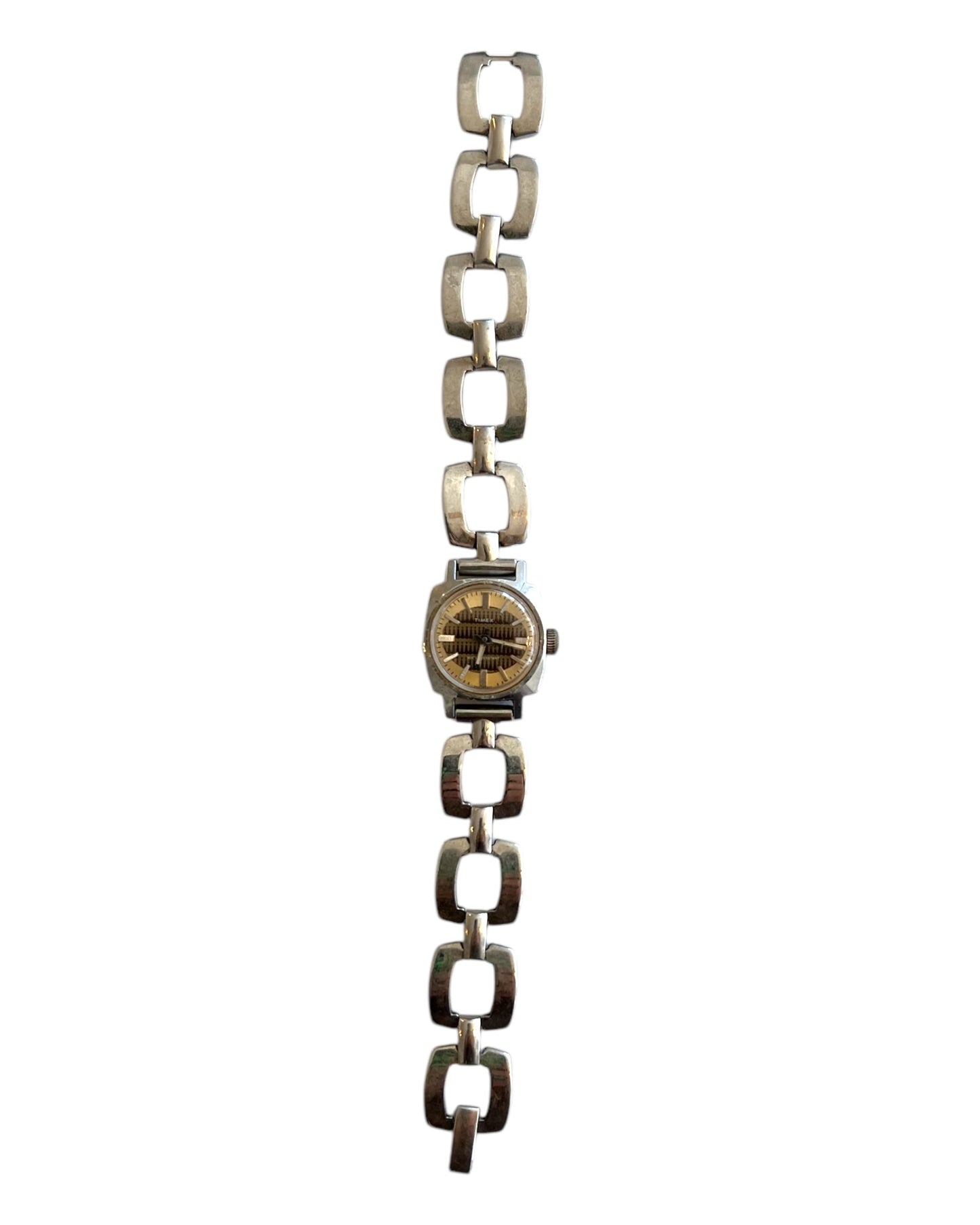 Vintage Timex Silver Chain Watch