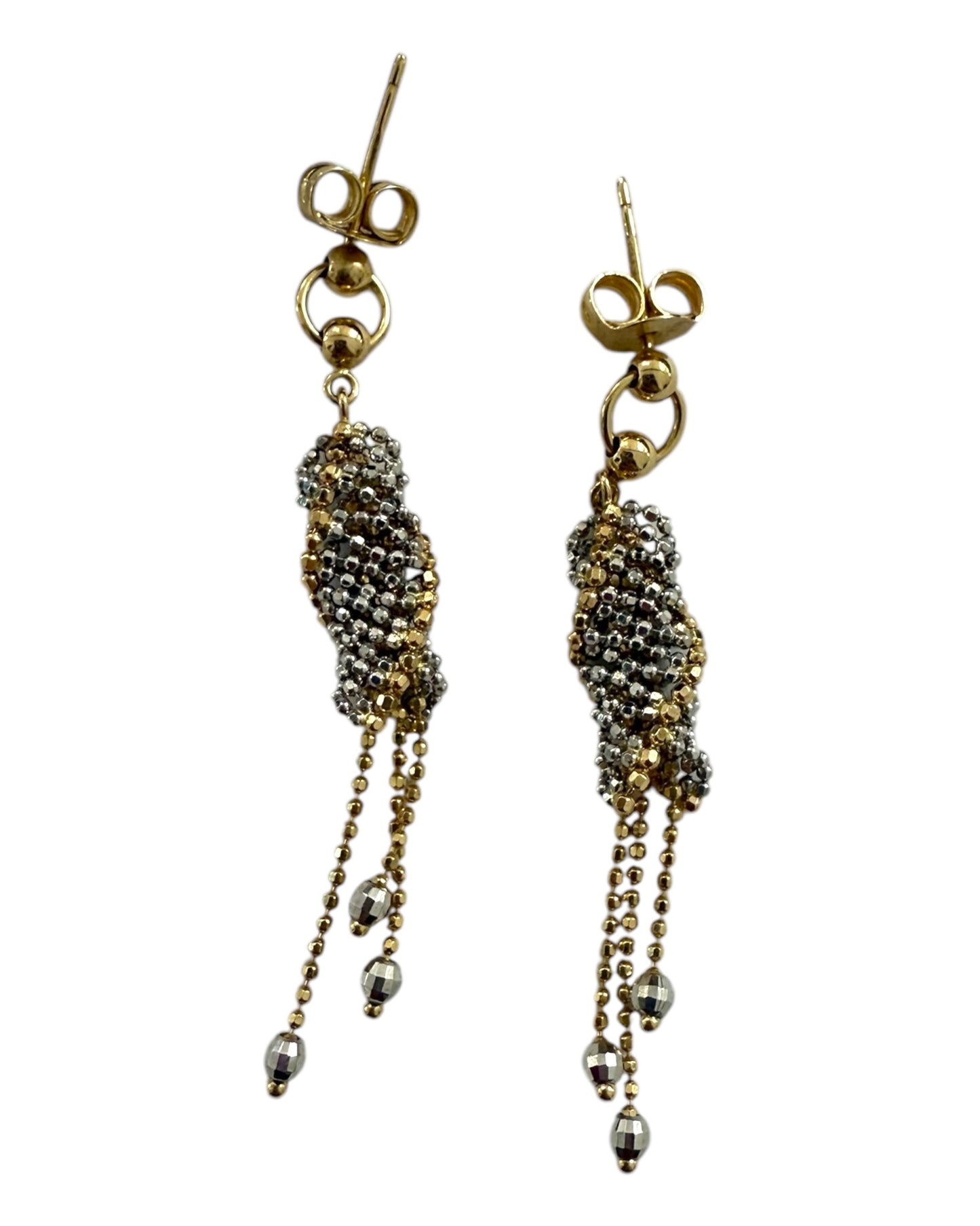 Vintage Gold and Silver Dangly Earrings