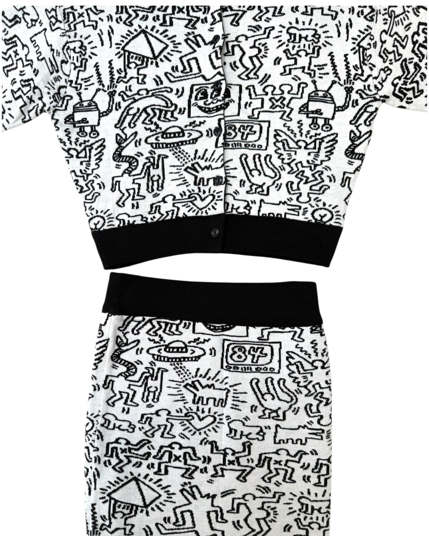 Pre-Loved Keith Haring X SLY Sweater Skirt Set