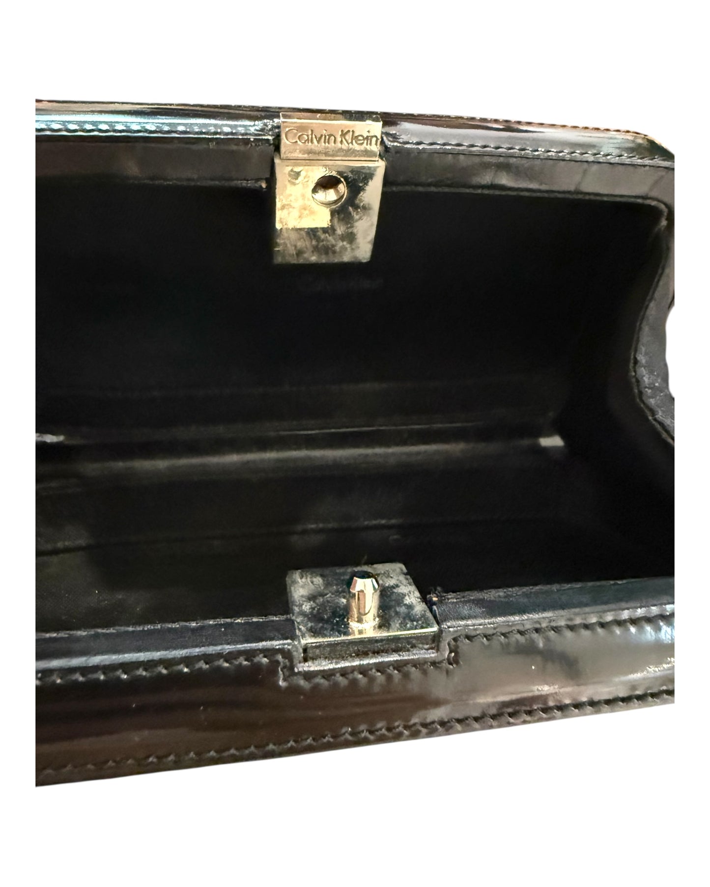 Vintage Calvin Klein Black Leather Clutch