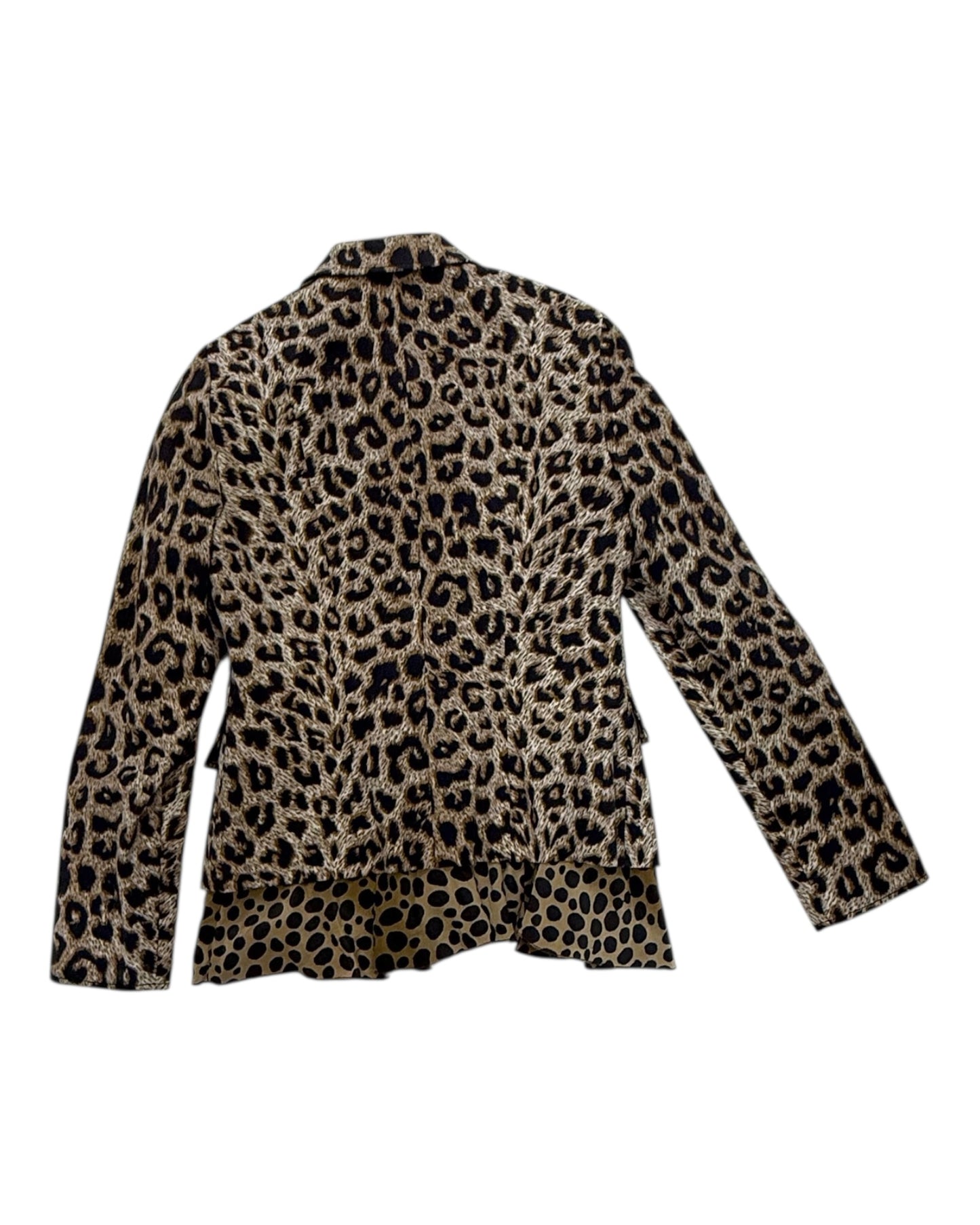 Vintage Moschino Leopard Print Blazer and Blouse Set