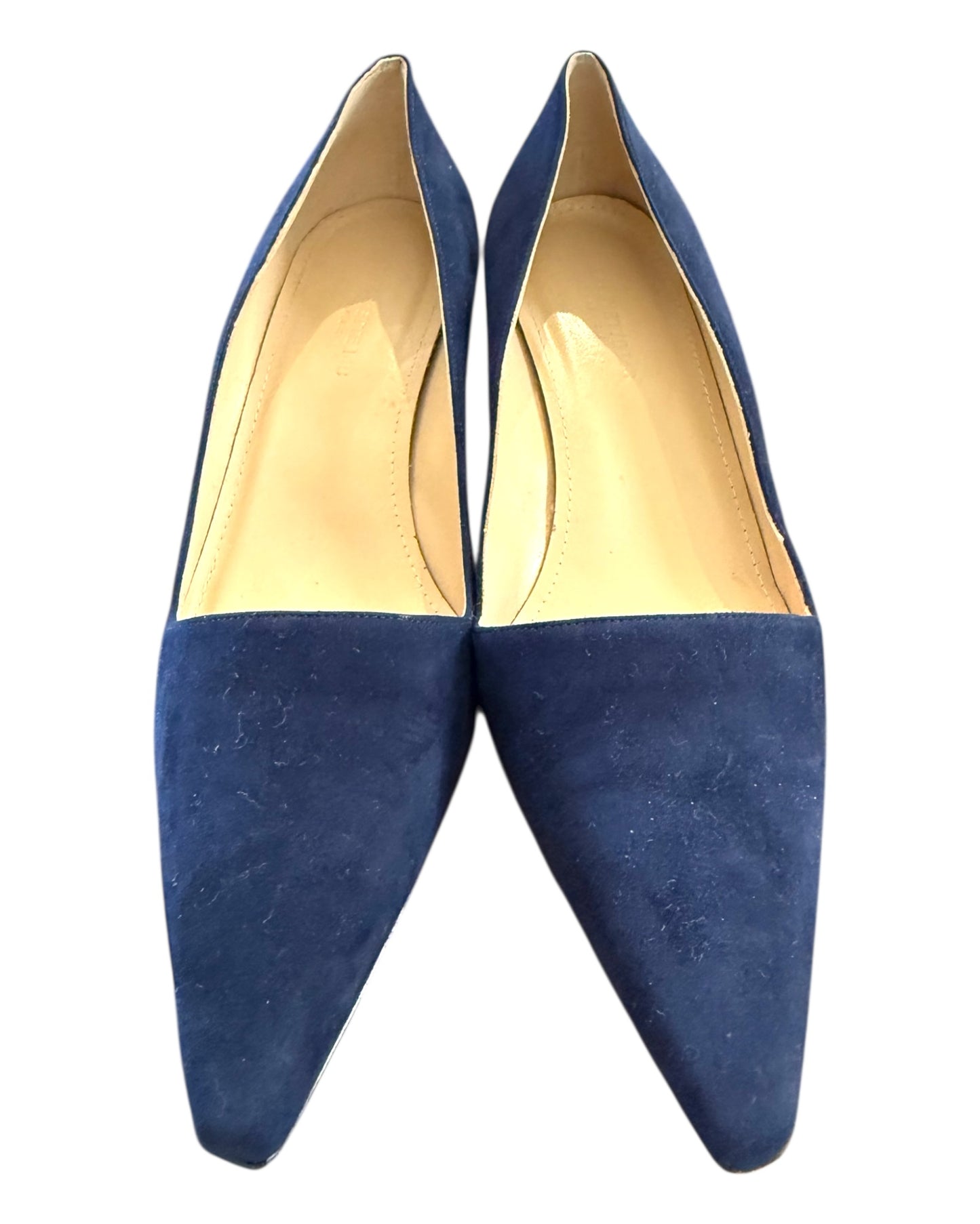 Pre-Loved Lafayette 148 Blue Suede Heels