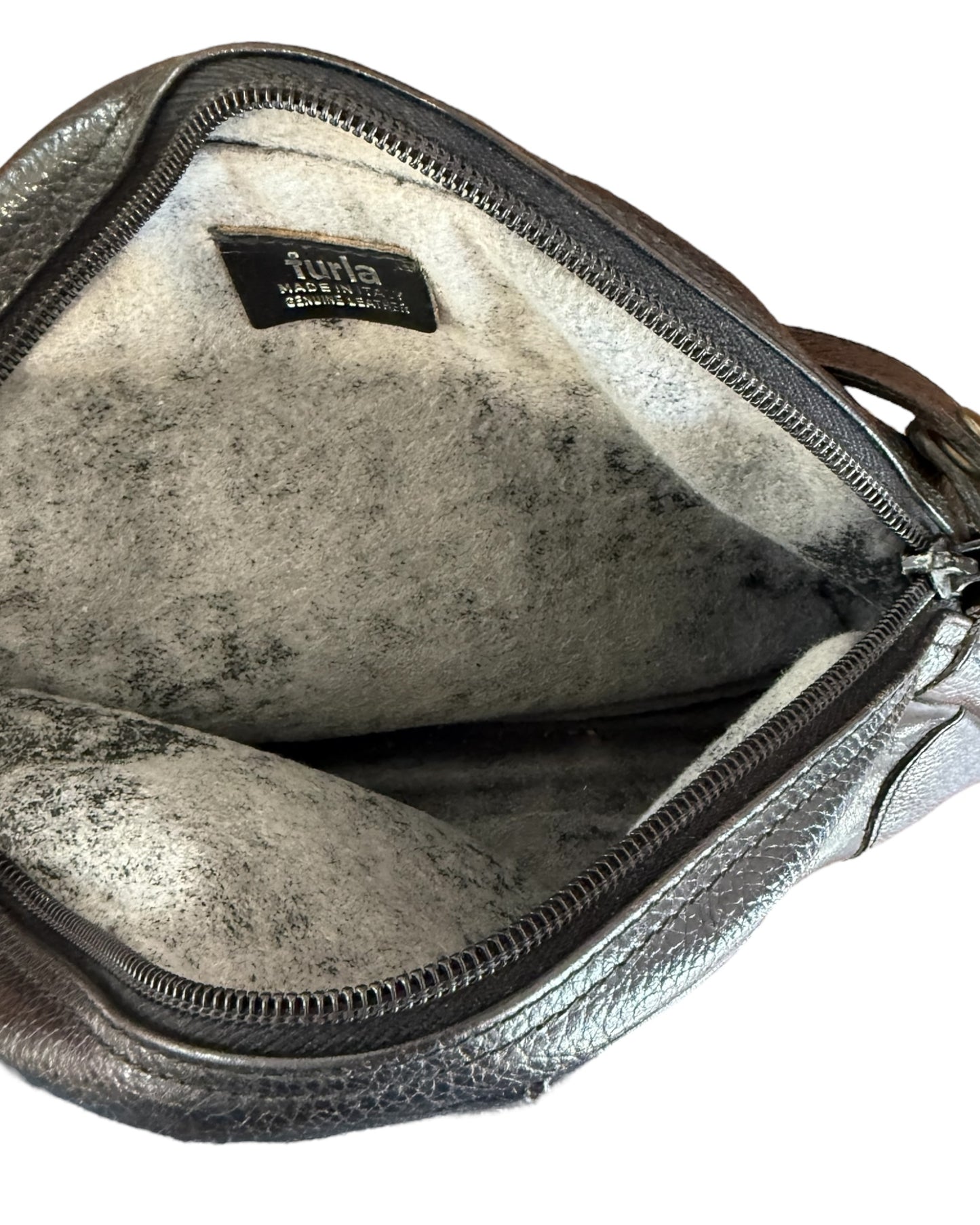 Vintage Furla Black Leather Shoulder Bag
