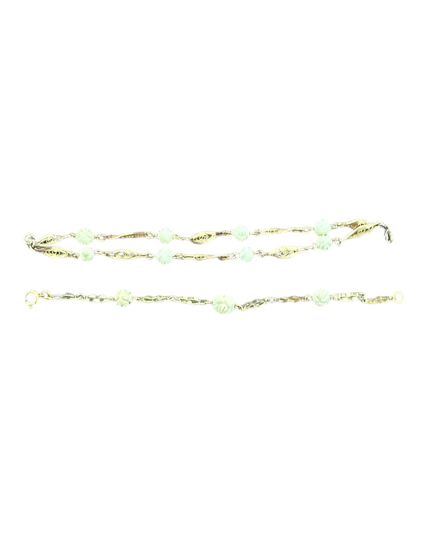 Vintage Gold-Toned Rose Bracelets