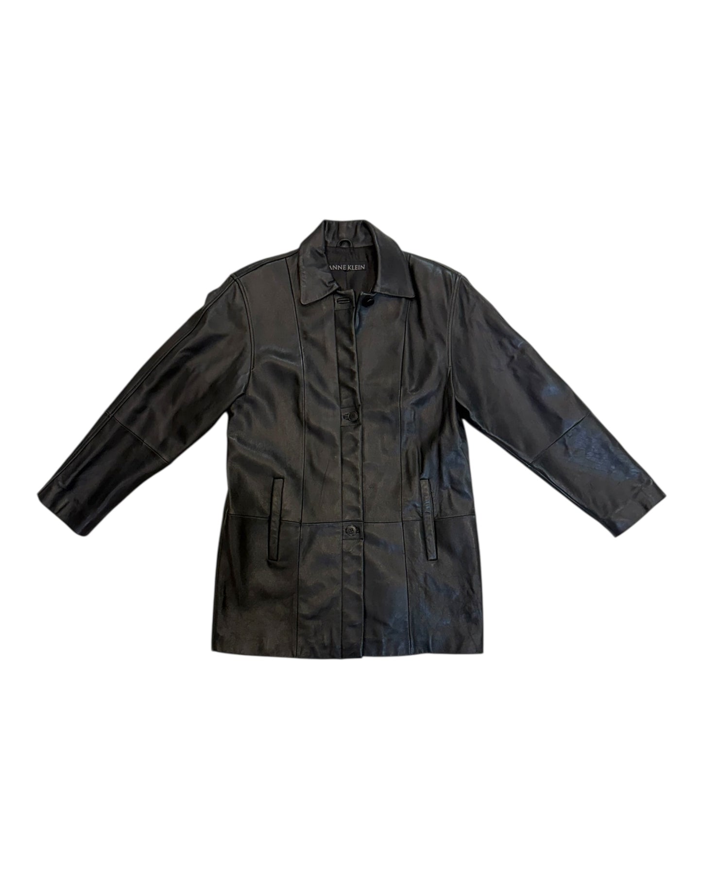 Vintage Ann Klein Black Leather Jacket