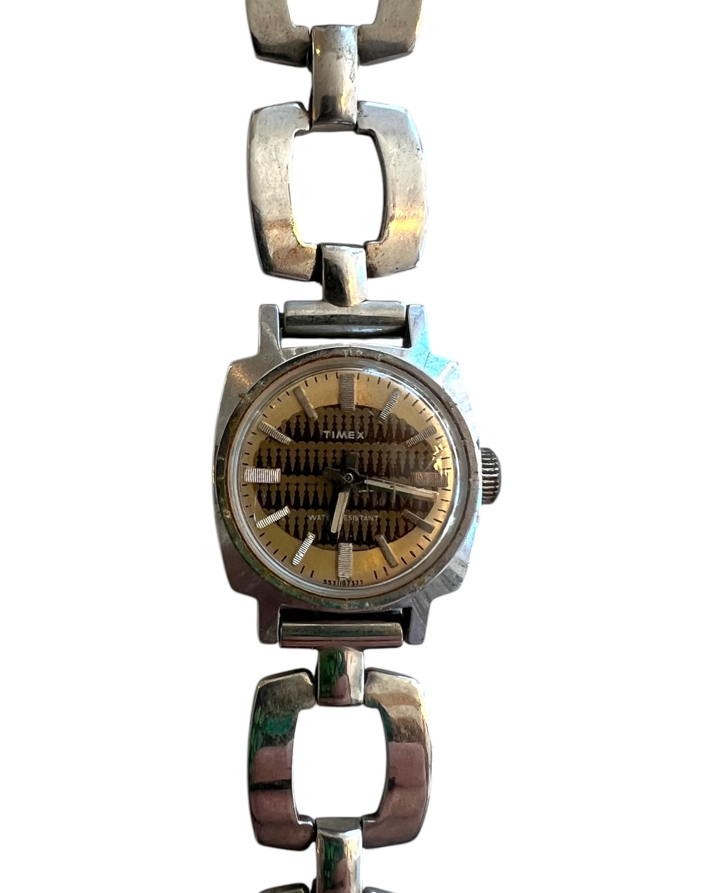 Vintage Timex Silver Chain Watch