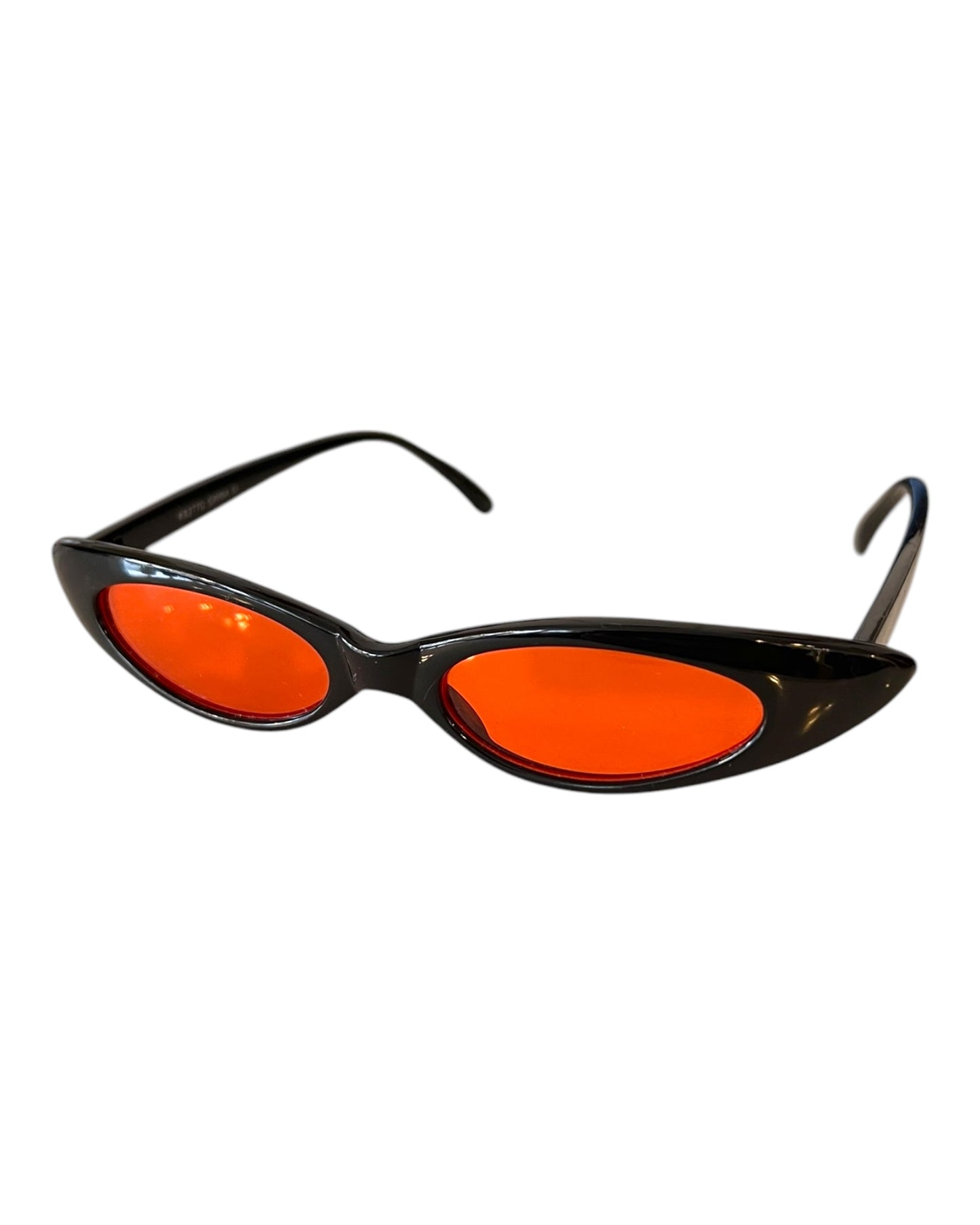 Vintage Red and Black Tiny Cat Eye Sunglasses