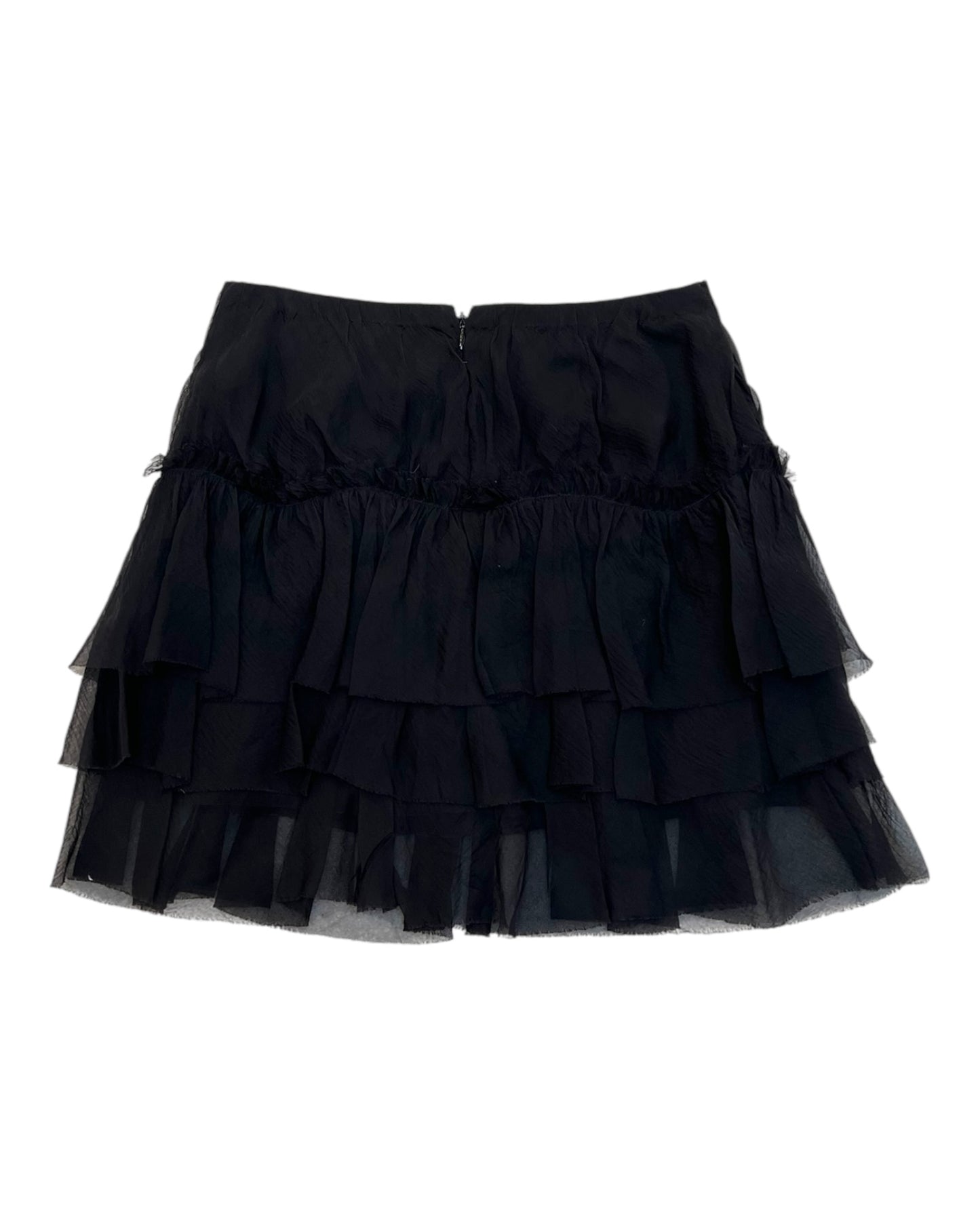 Vintage Chanel Black Silk Mini Skirt