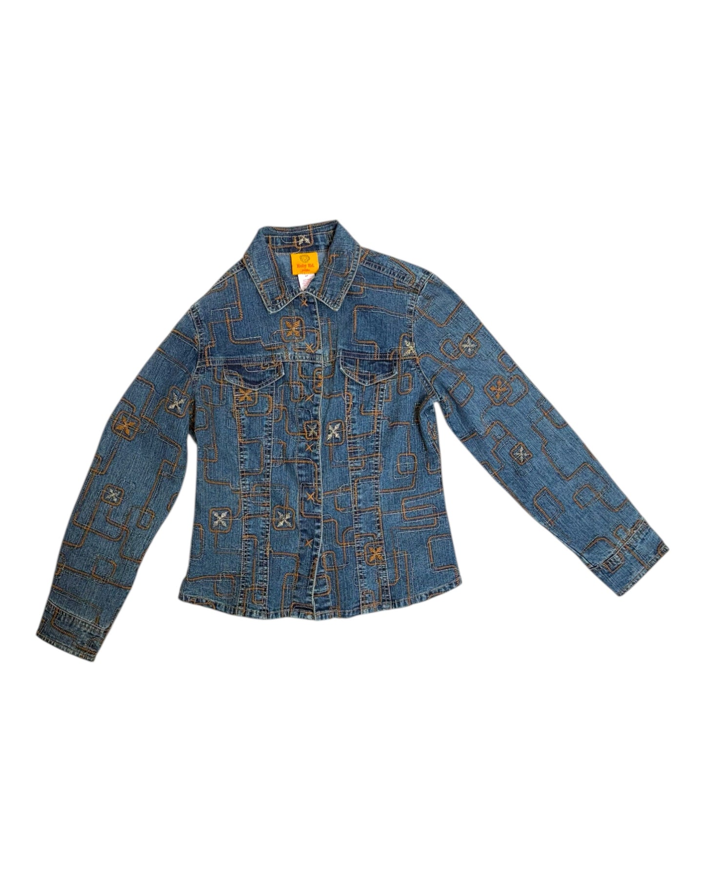 Vintage Y2K Embroidered Jean Jacket