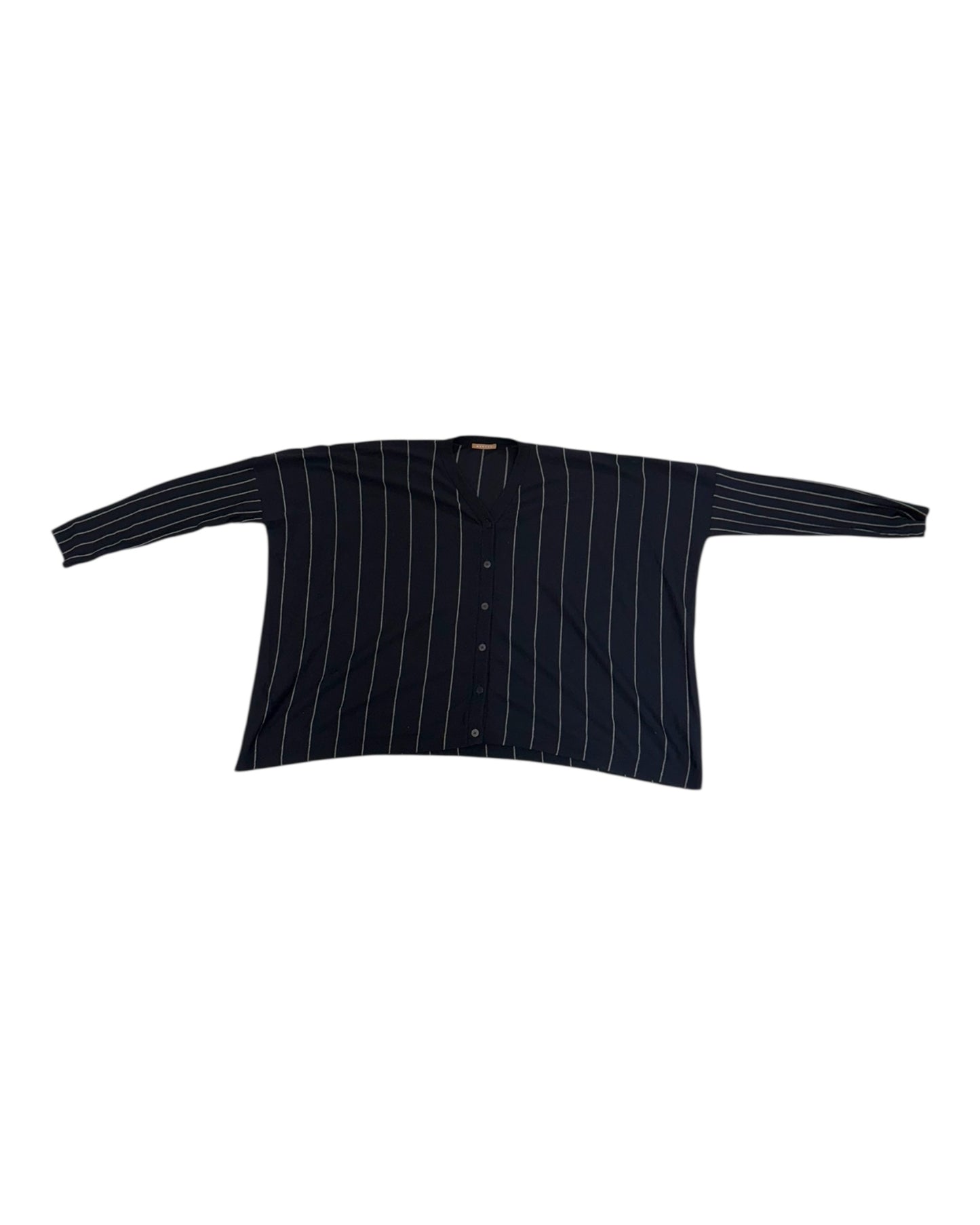 Pre-Loved Navy Stripe Cardigan Sweater