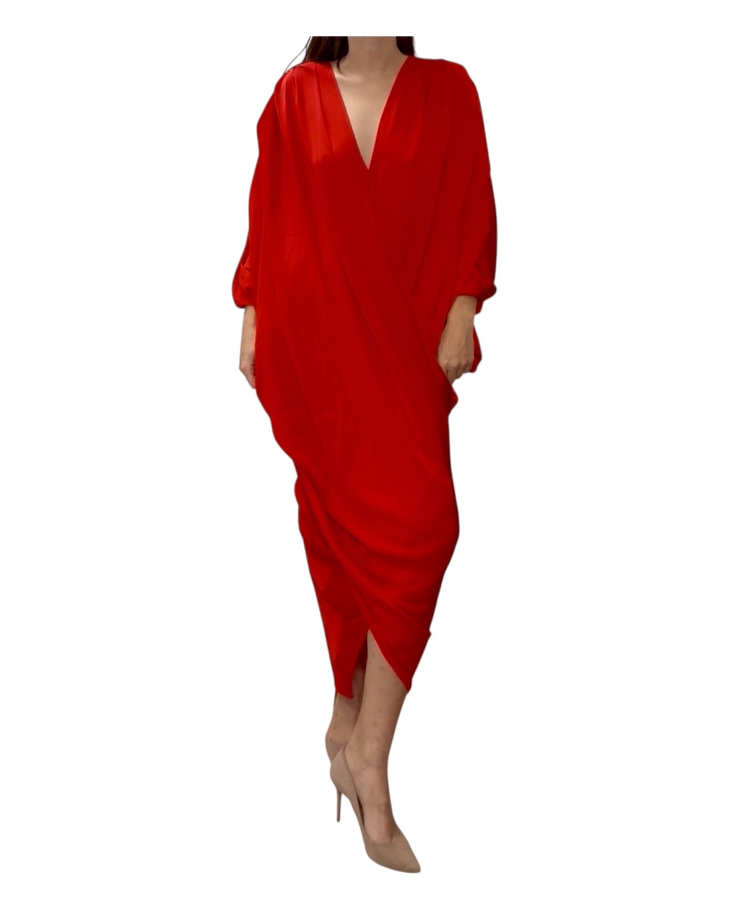 Pre-Loved Andrea Iyamah Red Kaftan Dress