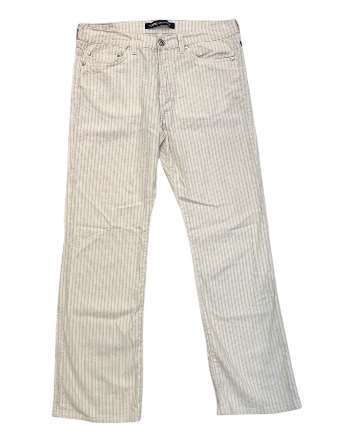 Vintage 2004 Versace White Stripe Pants