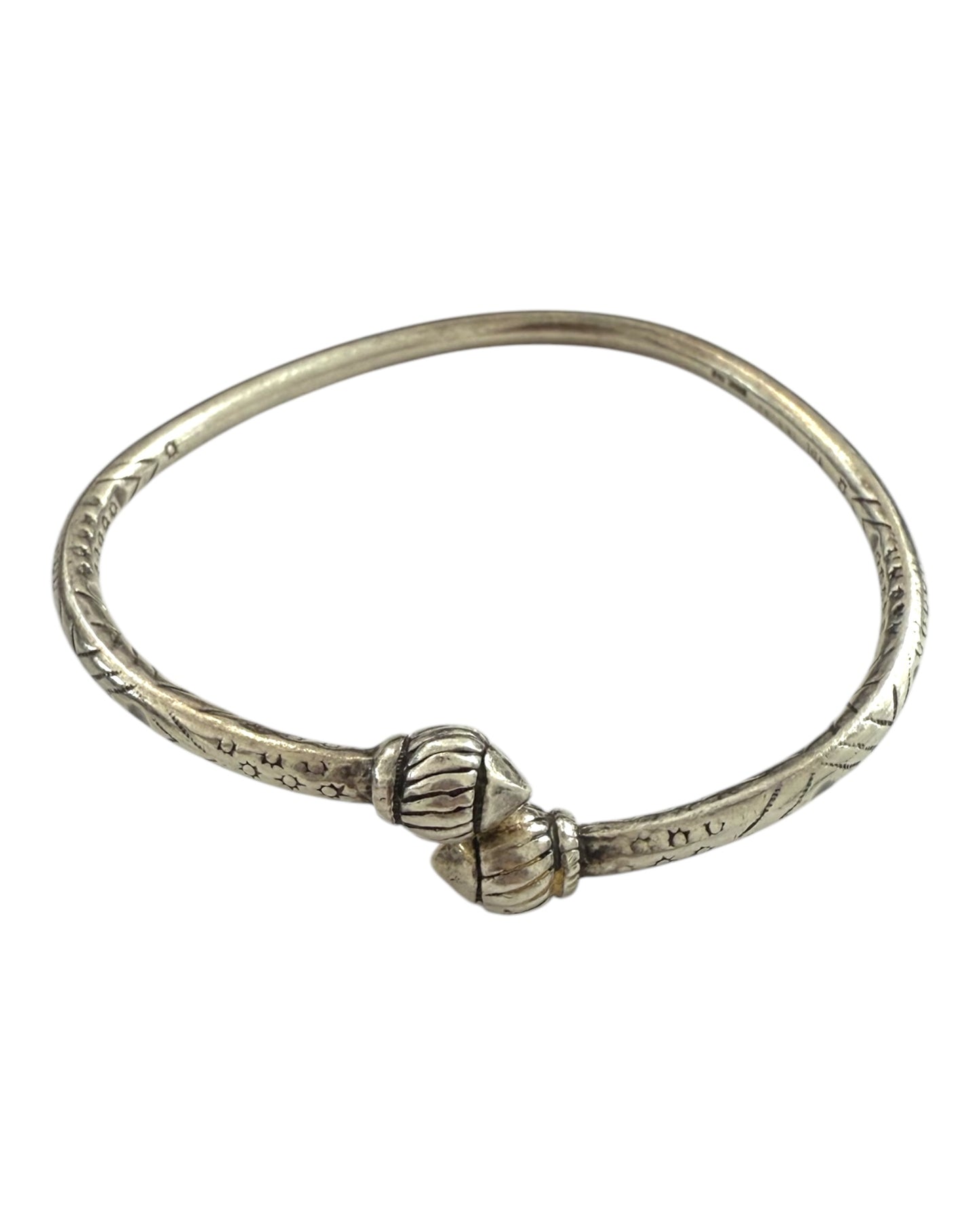 Vintage Silver Engraved Bangle