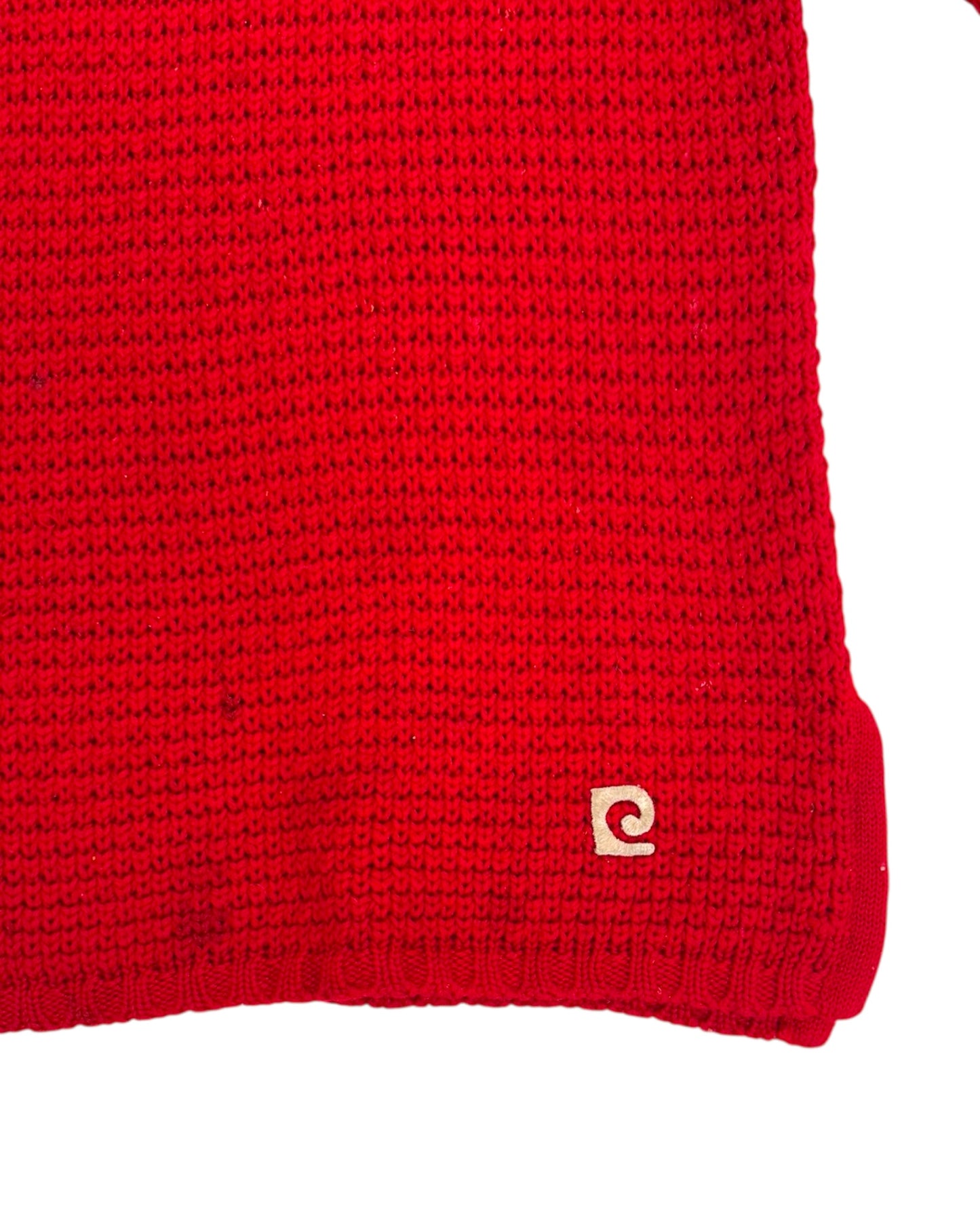 Vintage 1980s Pierre Cardin Red Wool Sweater