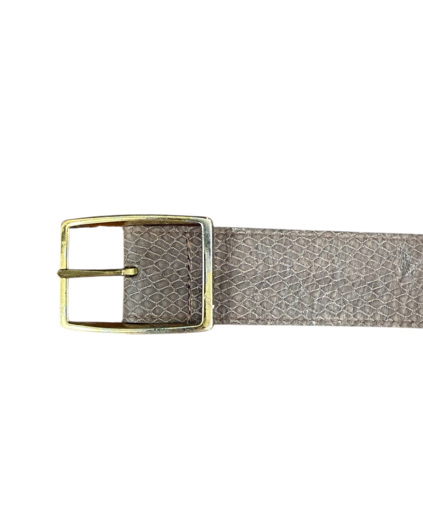 Vintage Geometric Medallion Leather and Woven Waist Belt