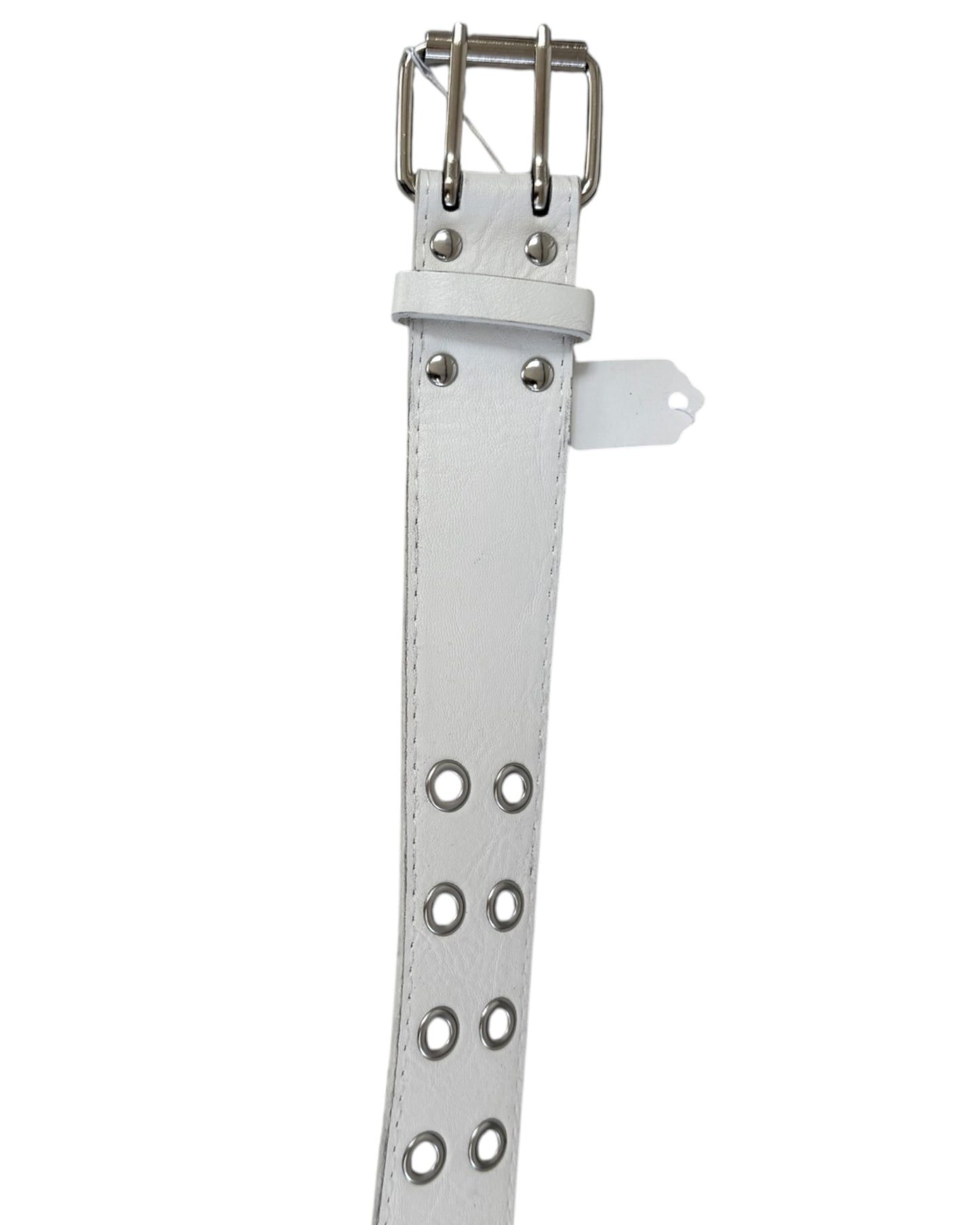 Vintage White Grommet Belt