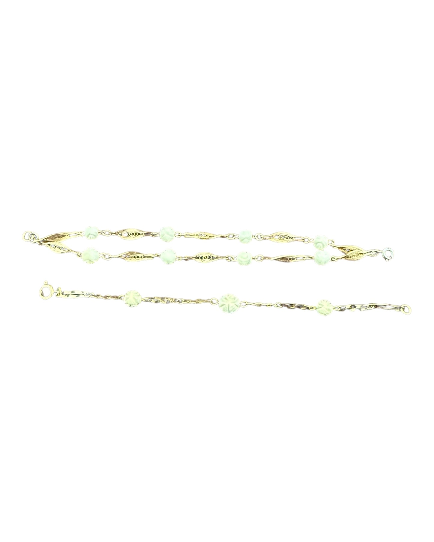 Vintage Gold-Toned Rose Bracelets