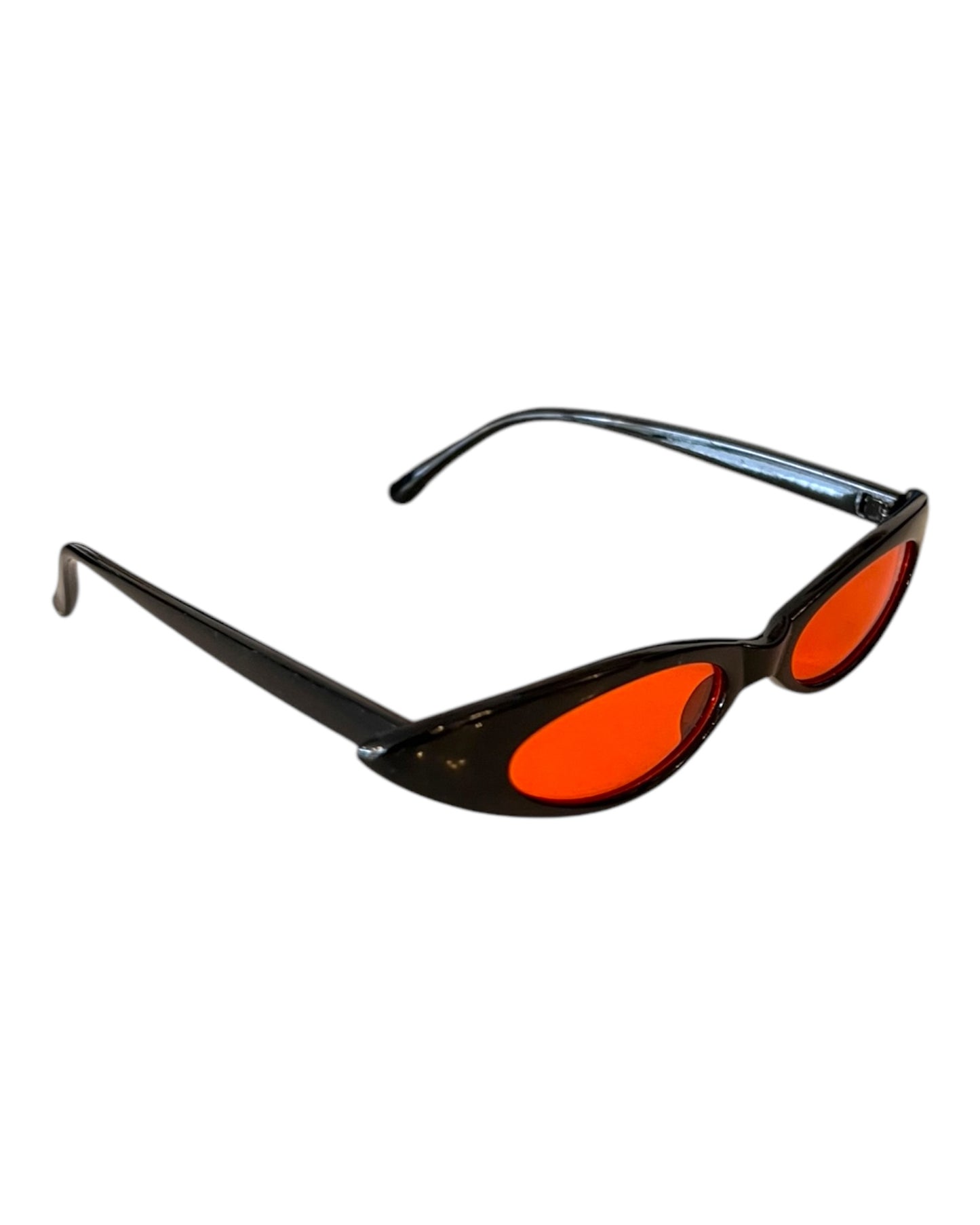 Vintage Red and Black Tiny Cat Eye Sunglasses