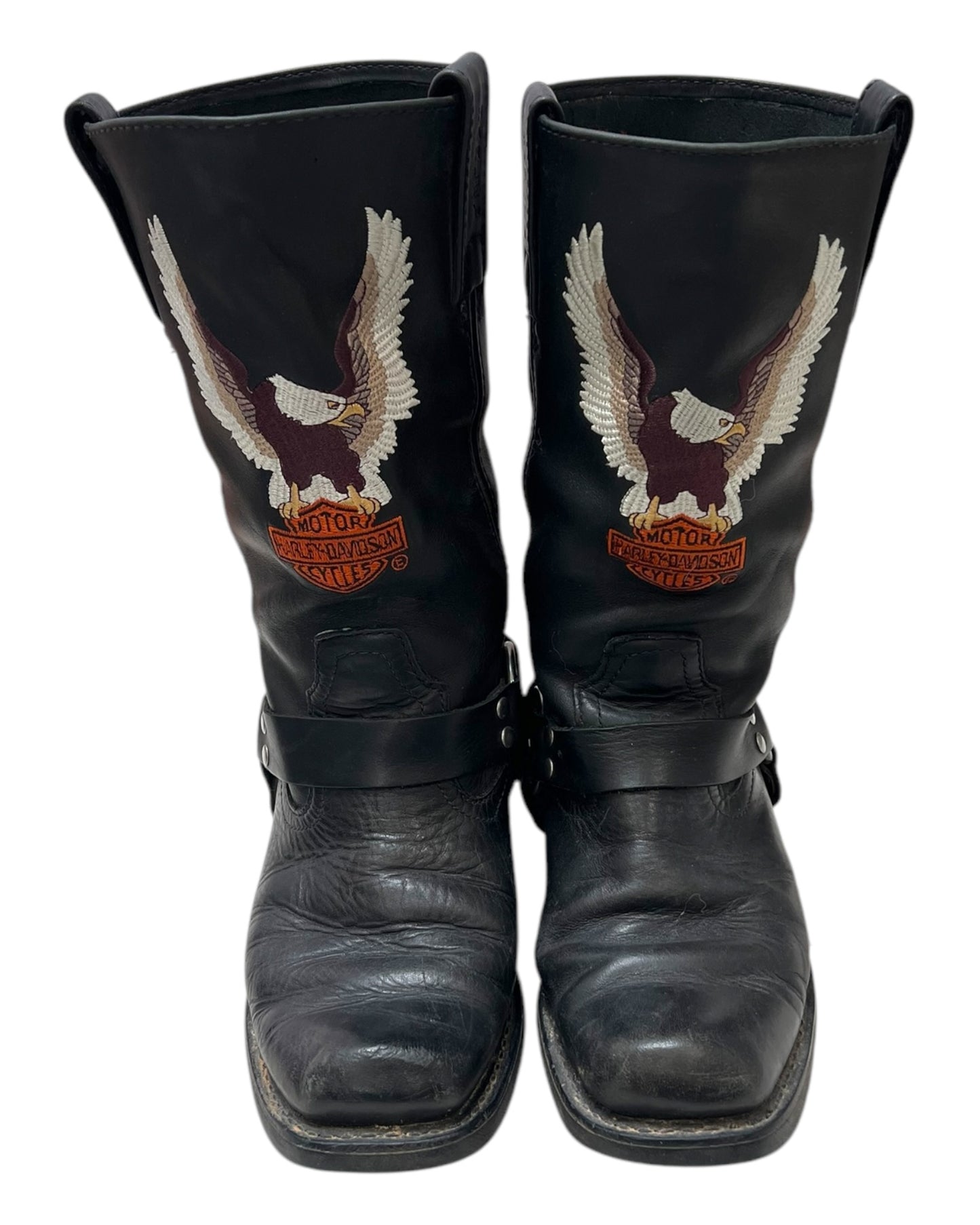 Vintage Harley Davidson Slouchy Eagle Moto Boots