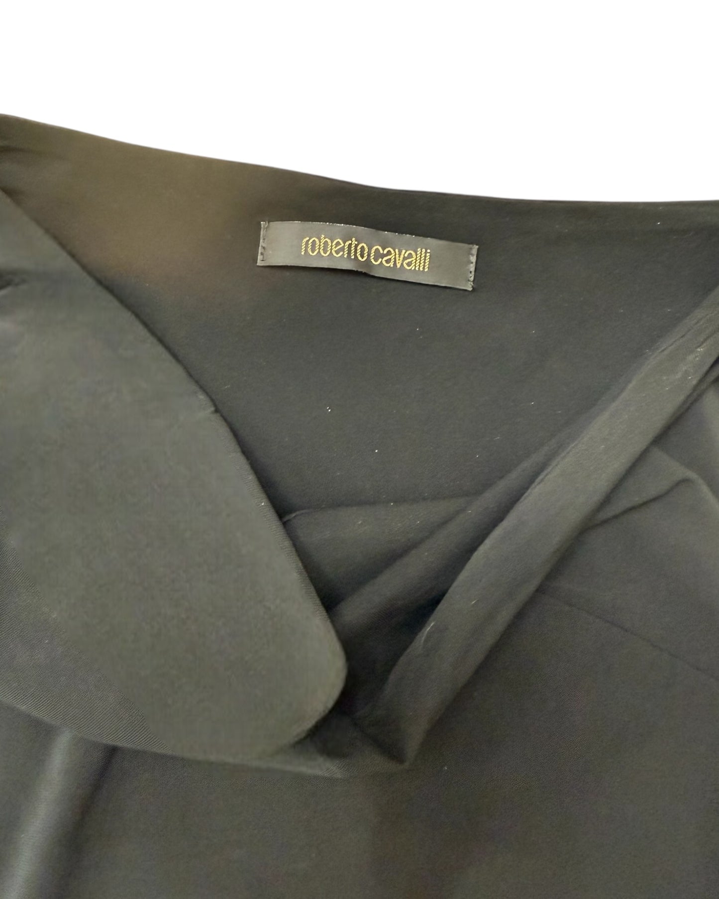 Vintage 2006 Roberto Cavalli Black Strapless Tunic Top