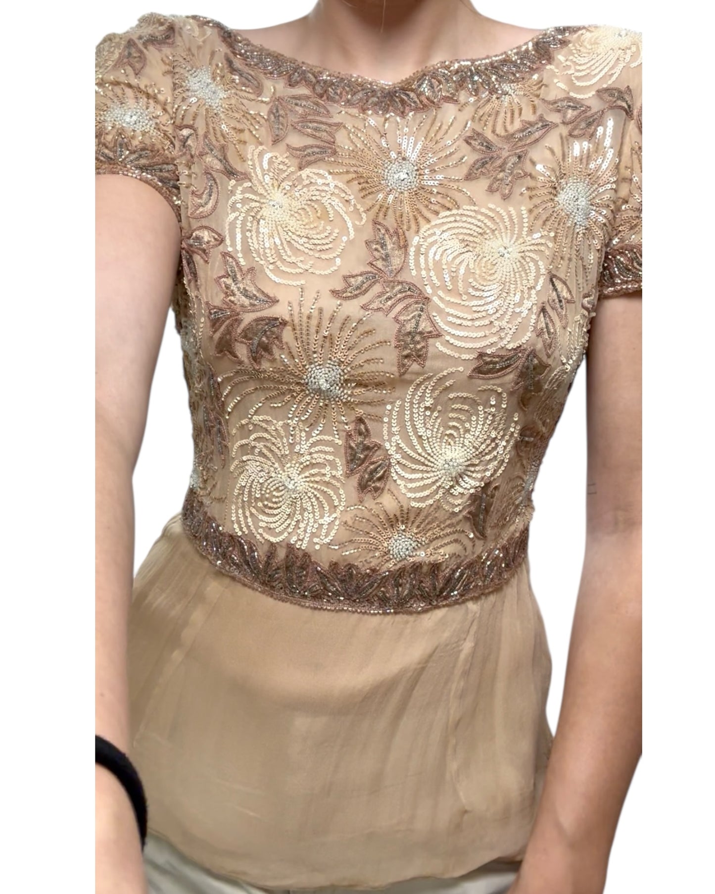 Vintage 1997 Valentino Silk Beaded Blouse