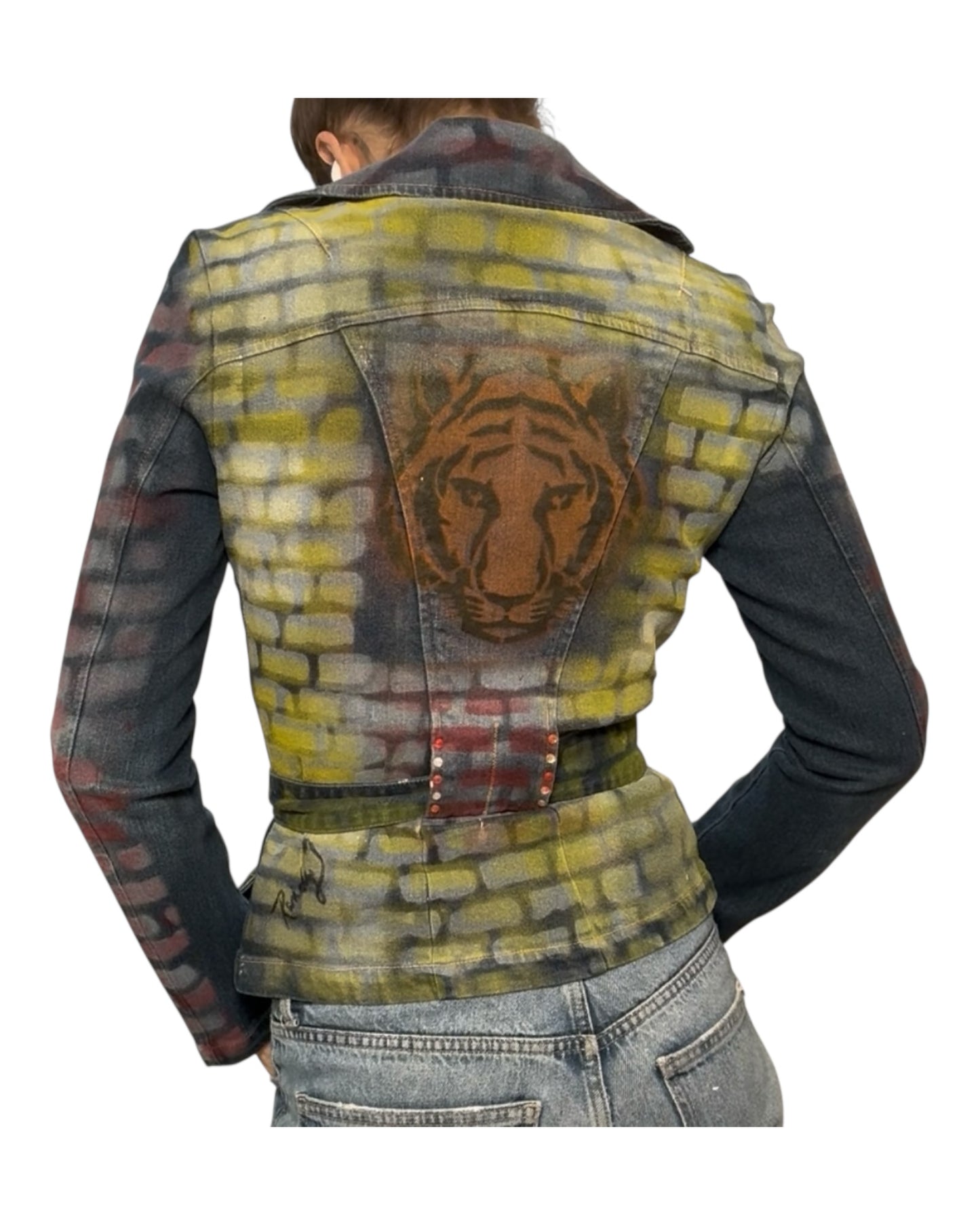 Vintage Caché Grafitti Denim Jacket