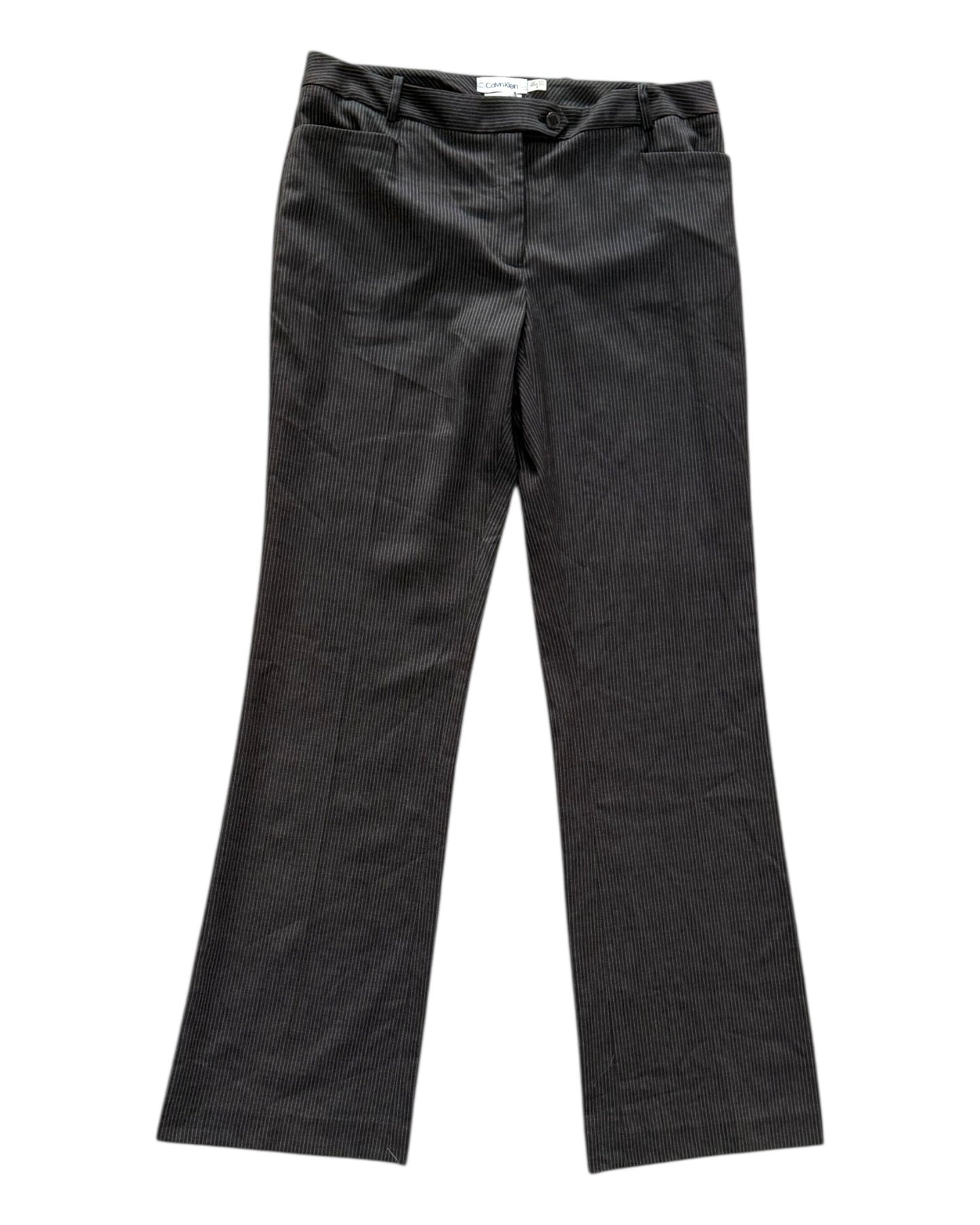 Pre-Loved Calvin Klein Grey Pinstripe Trousers