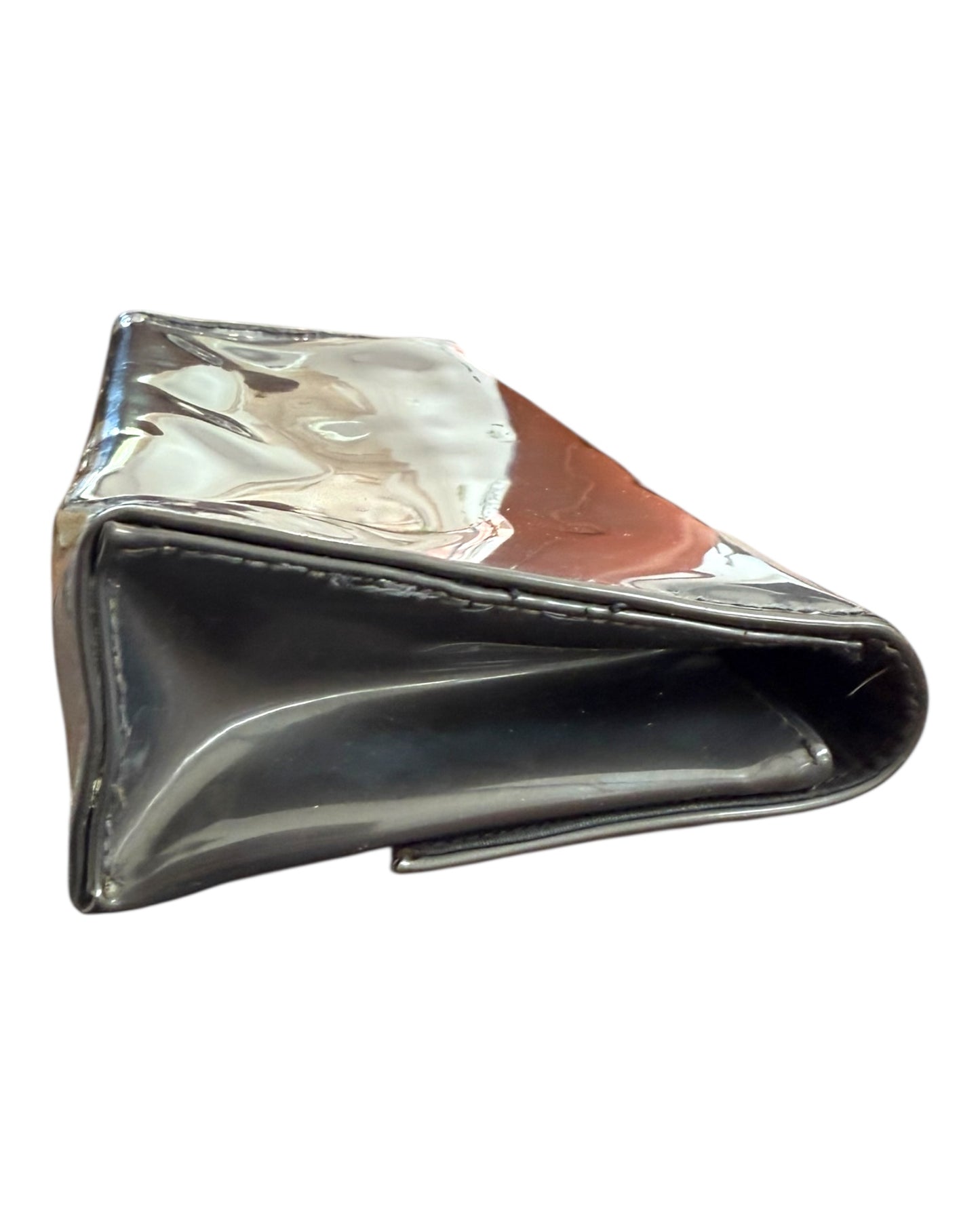 Vintage 1950s Grey Patent Leather Clutch