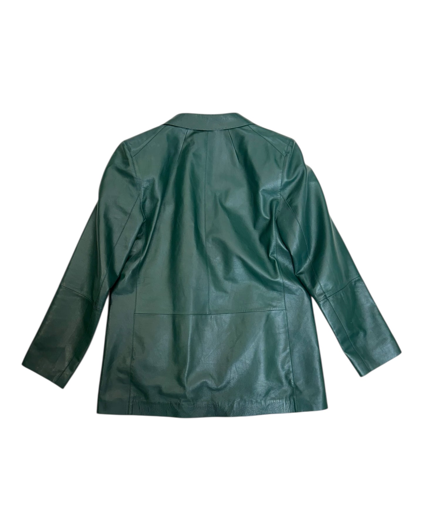 Pre-Loved Lafayette 148 Green Leather Jacket