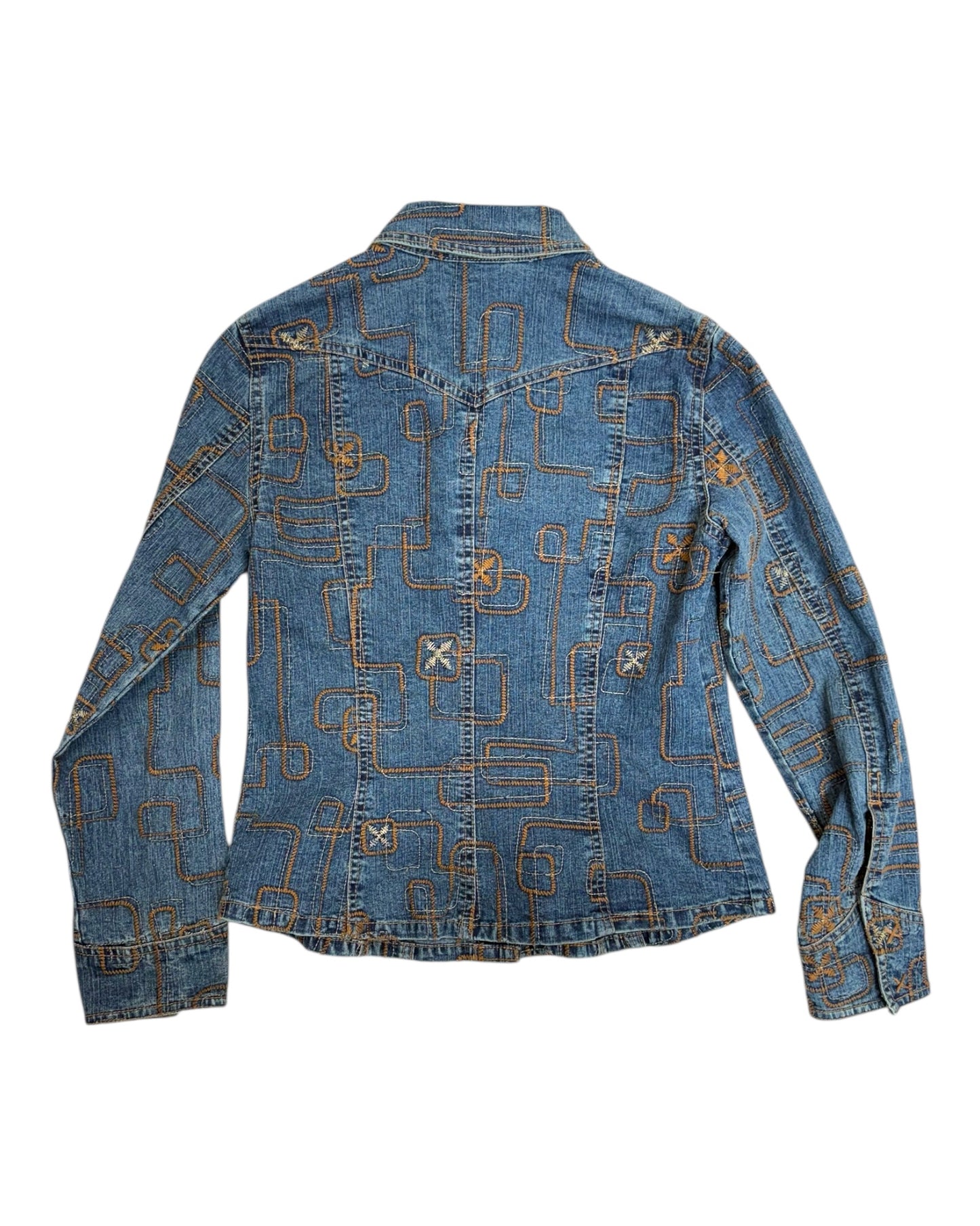 Vintage Y2K Embroidered Jean Jacket