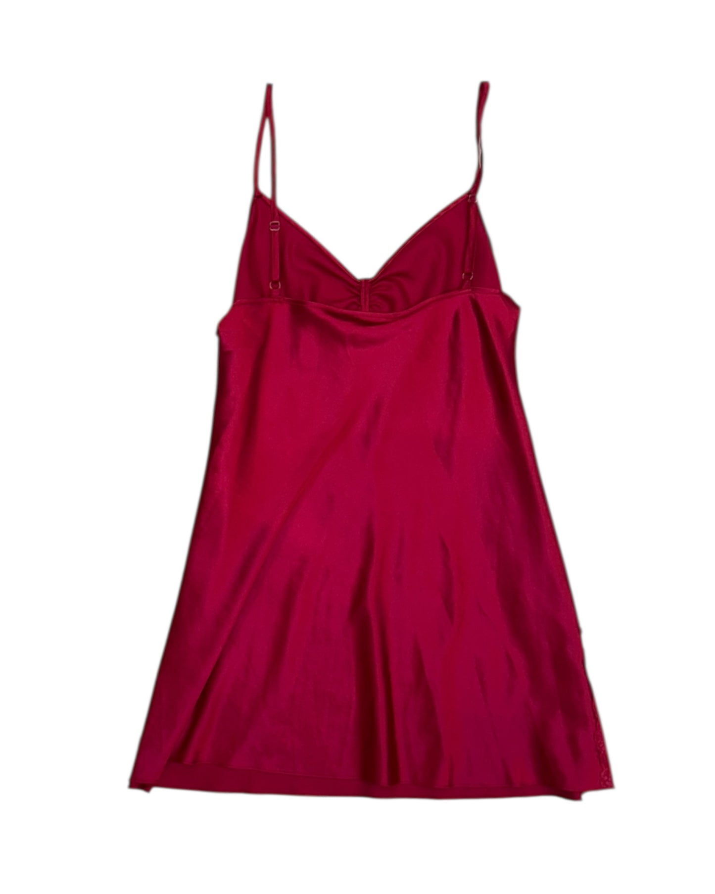 Vintage Red Lace Mini Slip Dress