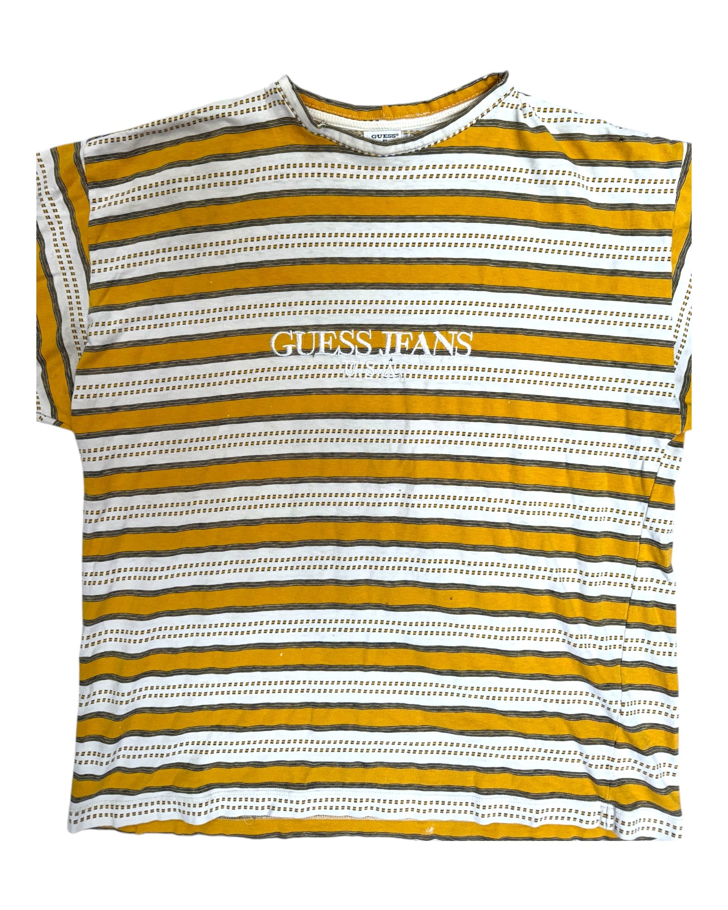Vintage Guess Jeans Yellow Stripe Tee