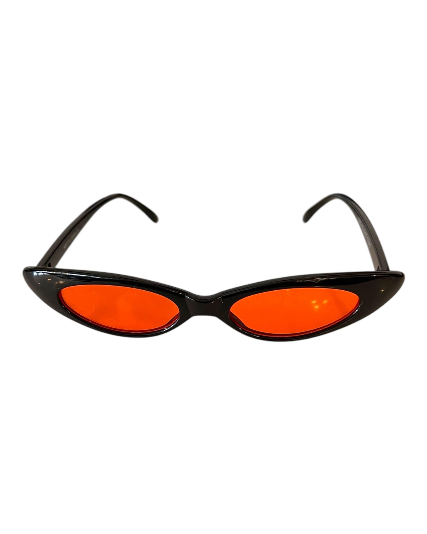 Vintage Red and Black Tiny Cat Eye Sunglasses