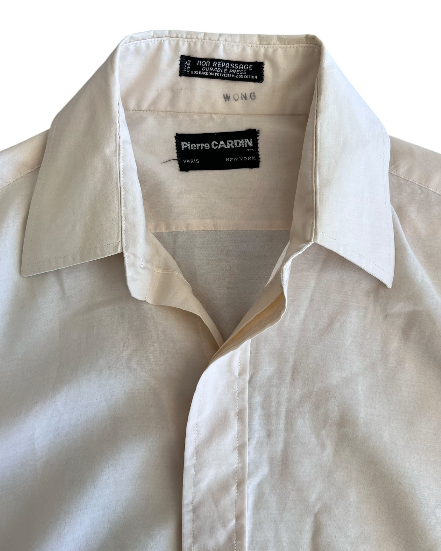 Vintage Pierre Cardin Sheer Button-Up Top
