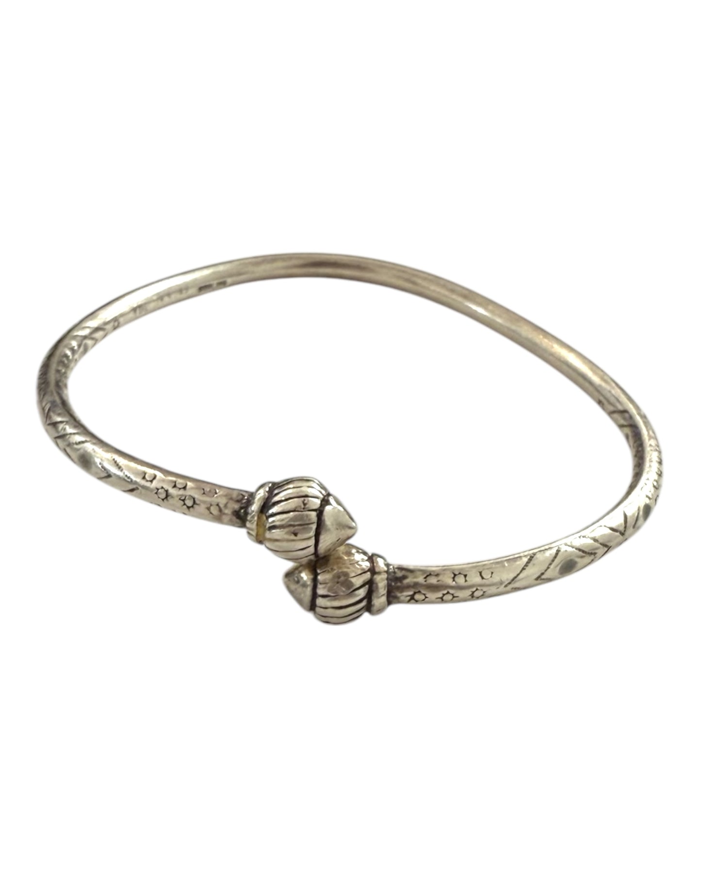 Vintage Silver Engraved Bangle