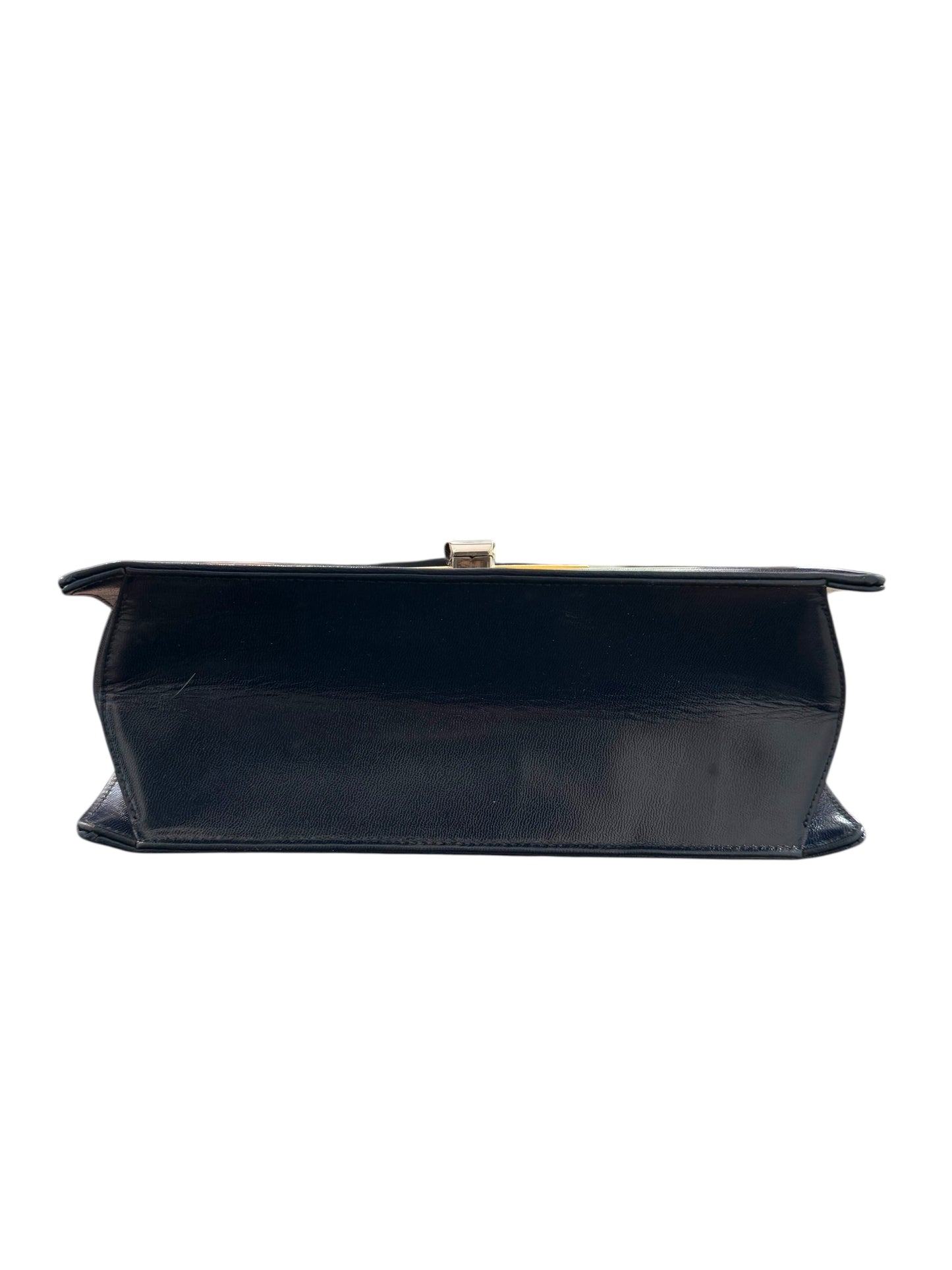 Vintage 1950s/1960s Blue Leather Bag with Coin Purse Attachment