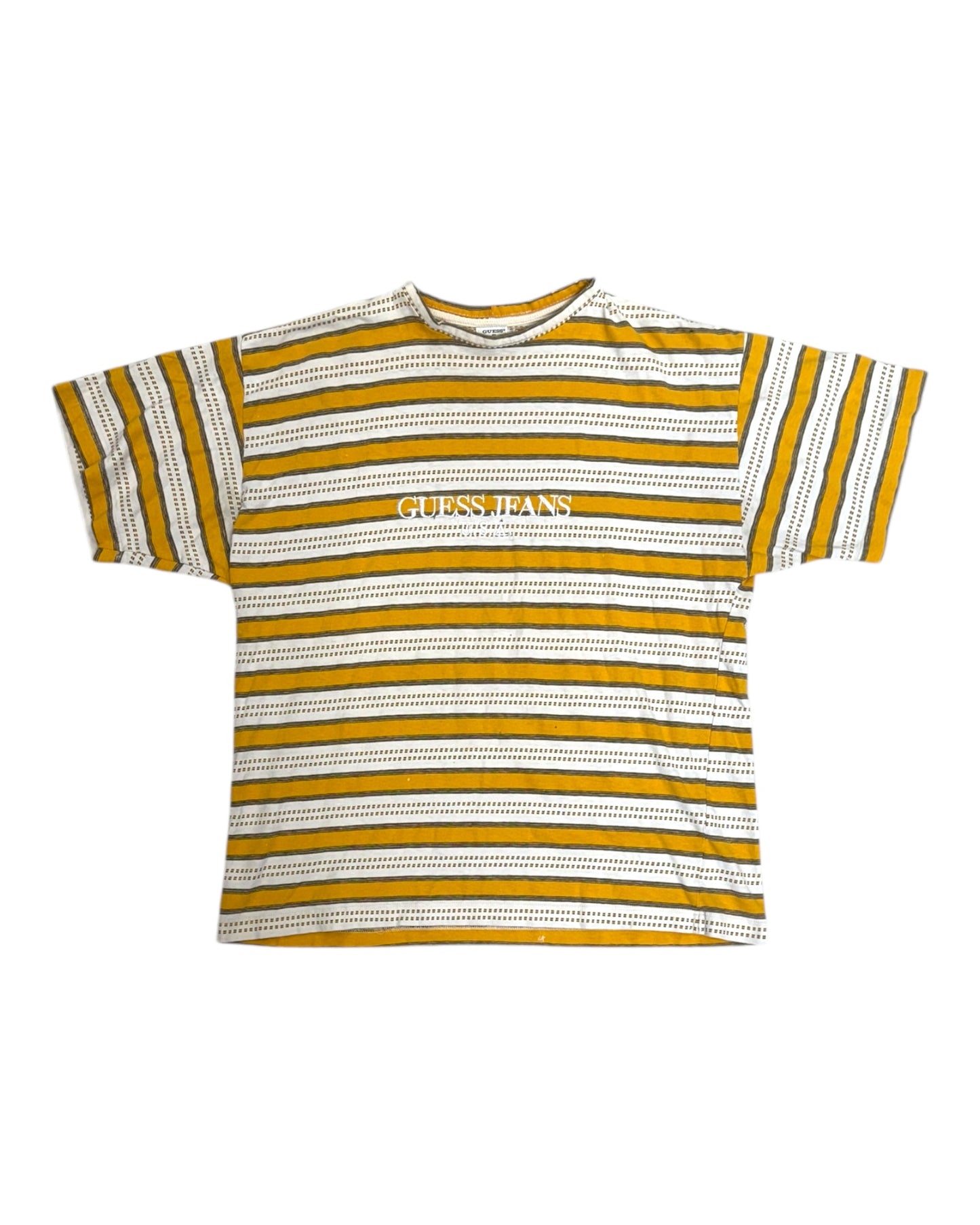 Vintage Guess Jeans Yellow Stripe Tee