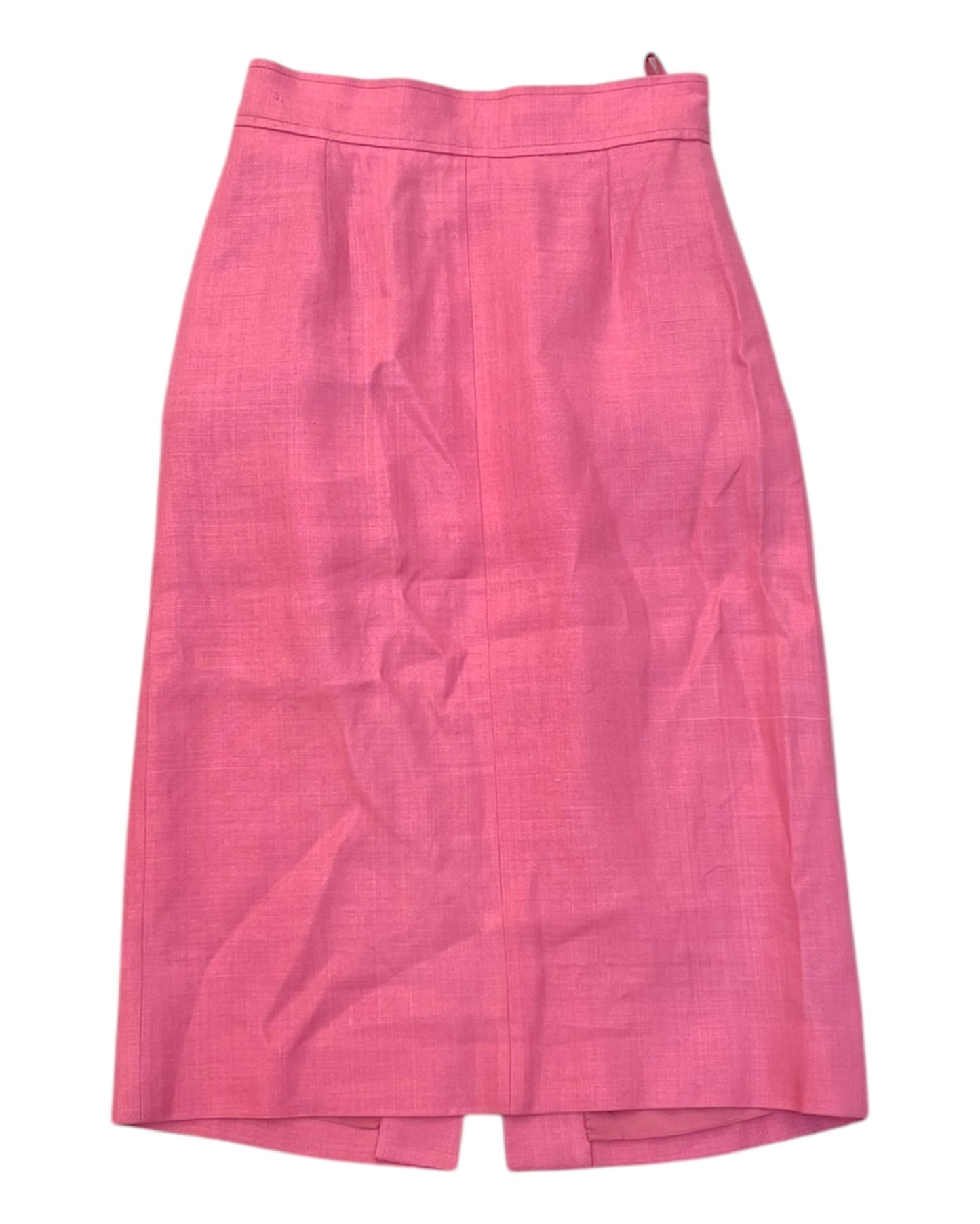 Vintage 1980s Yves Saint Laurent Knee-Length Pink Skirt