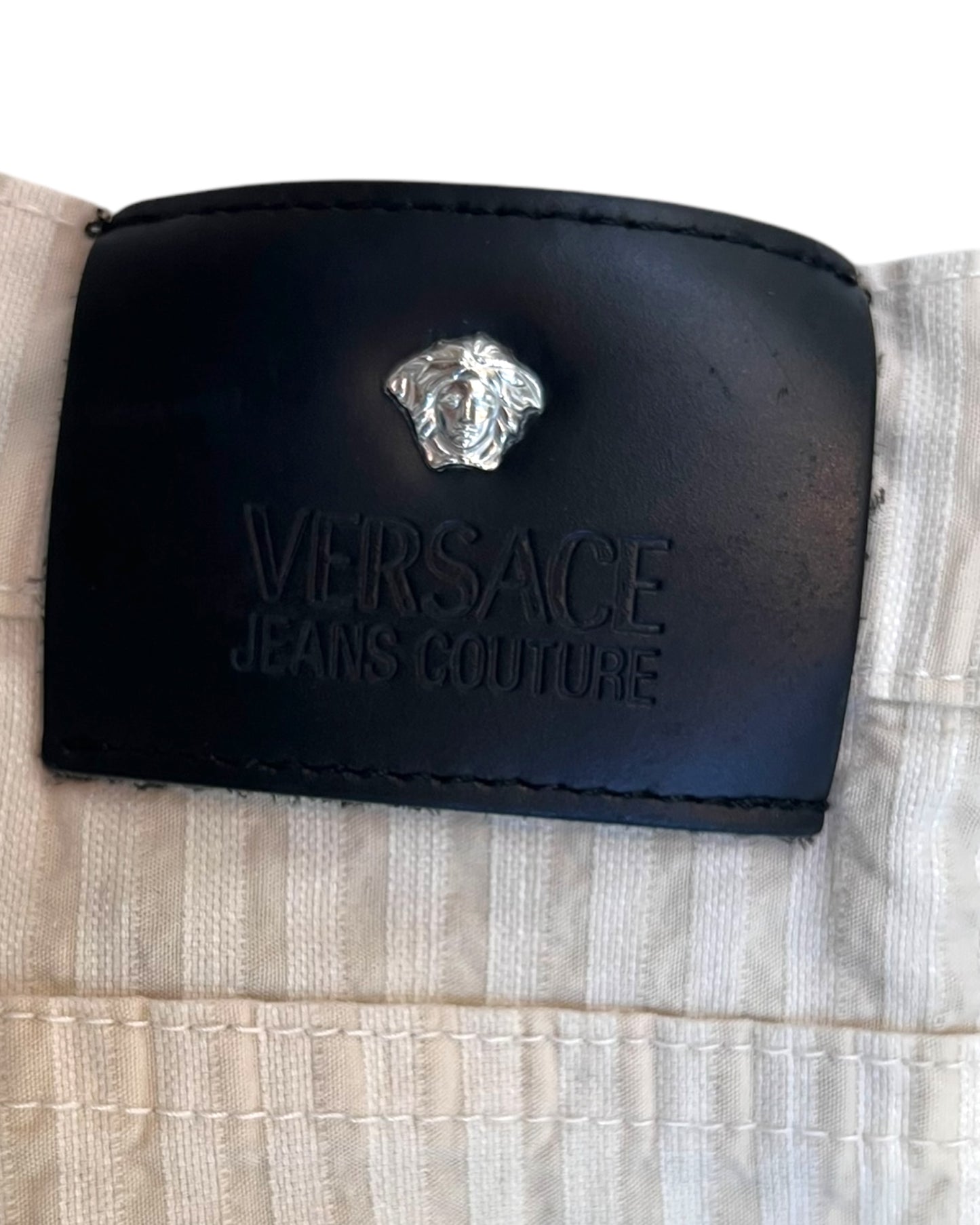 Vintage 2004 Versace White Stripe Pants