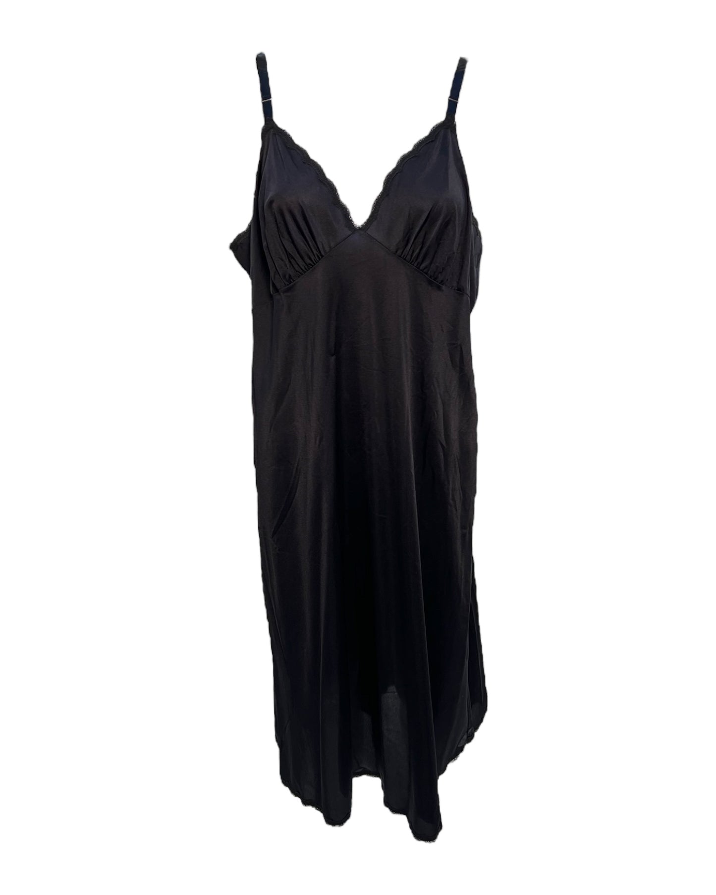 Vintage Lace-Trimmed Sheer Slip Dresses