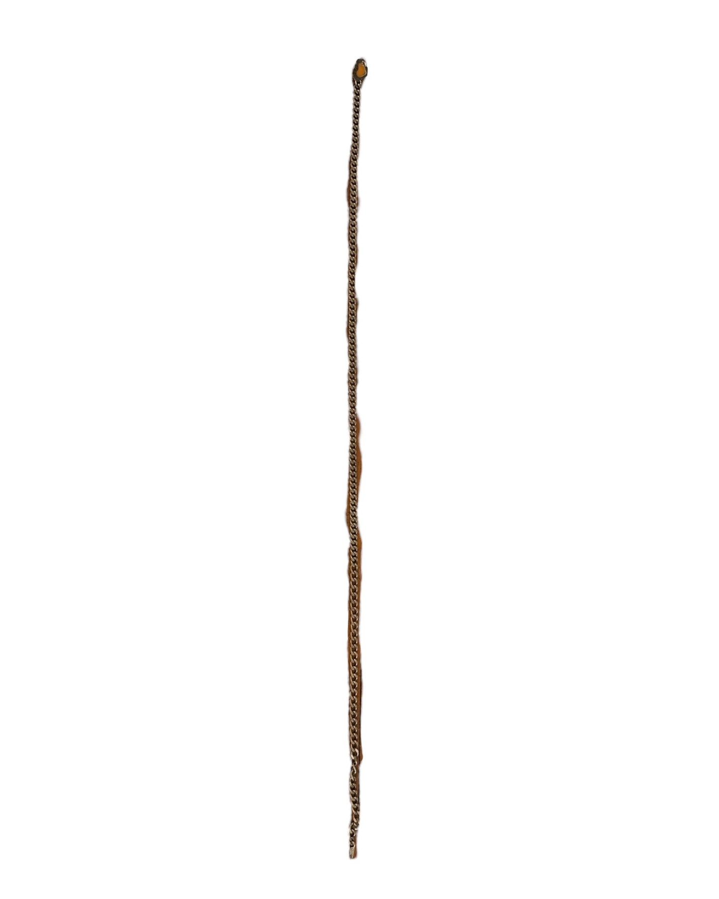Vintage Brass Heart Skinny Chain Belt