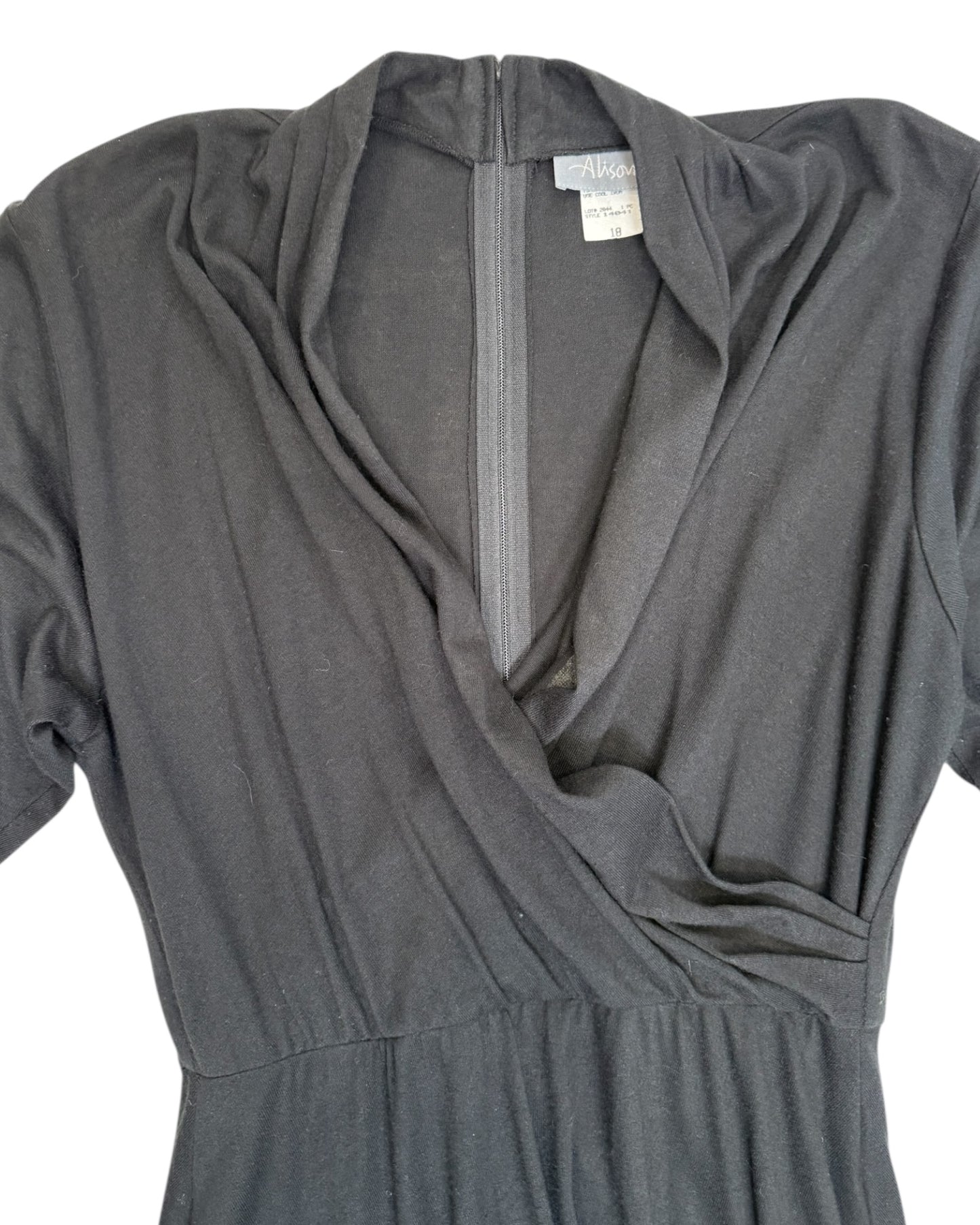 Vintage 1960s Black Maxi Dress
