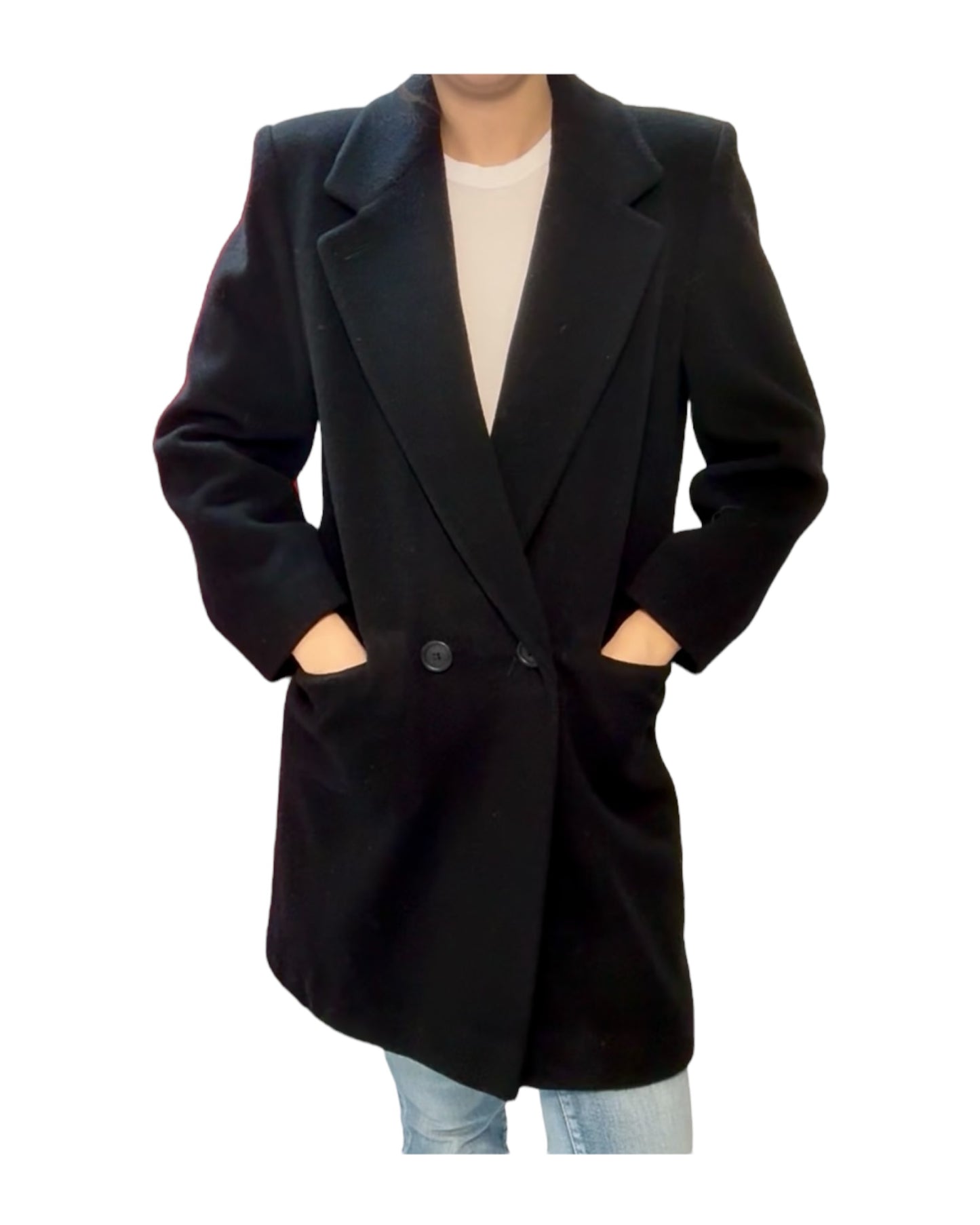 Vintage Black Wool Coat