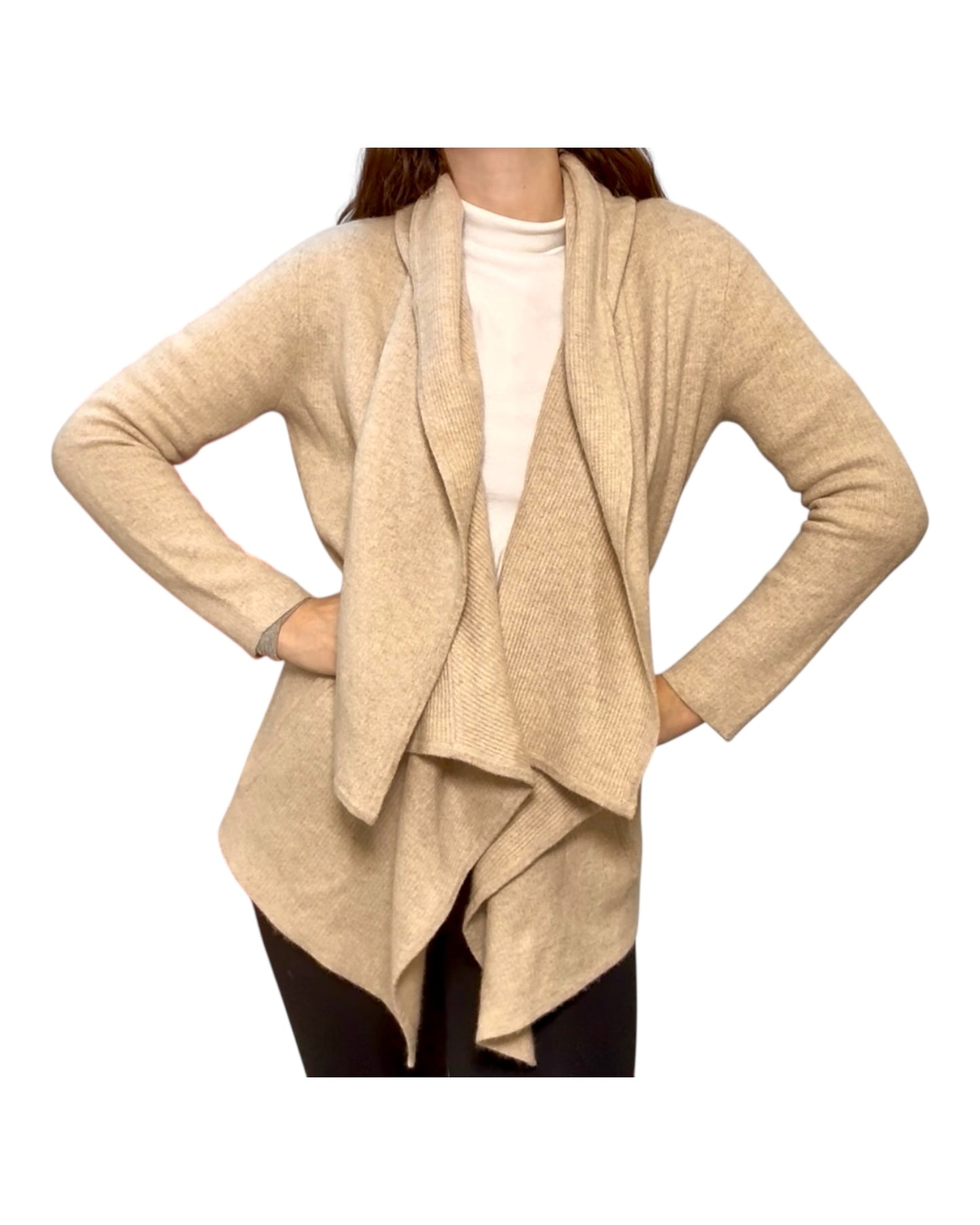 Pre-Loved Brooks Brothers Beige Cashmere Cardigan Sweater