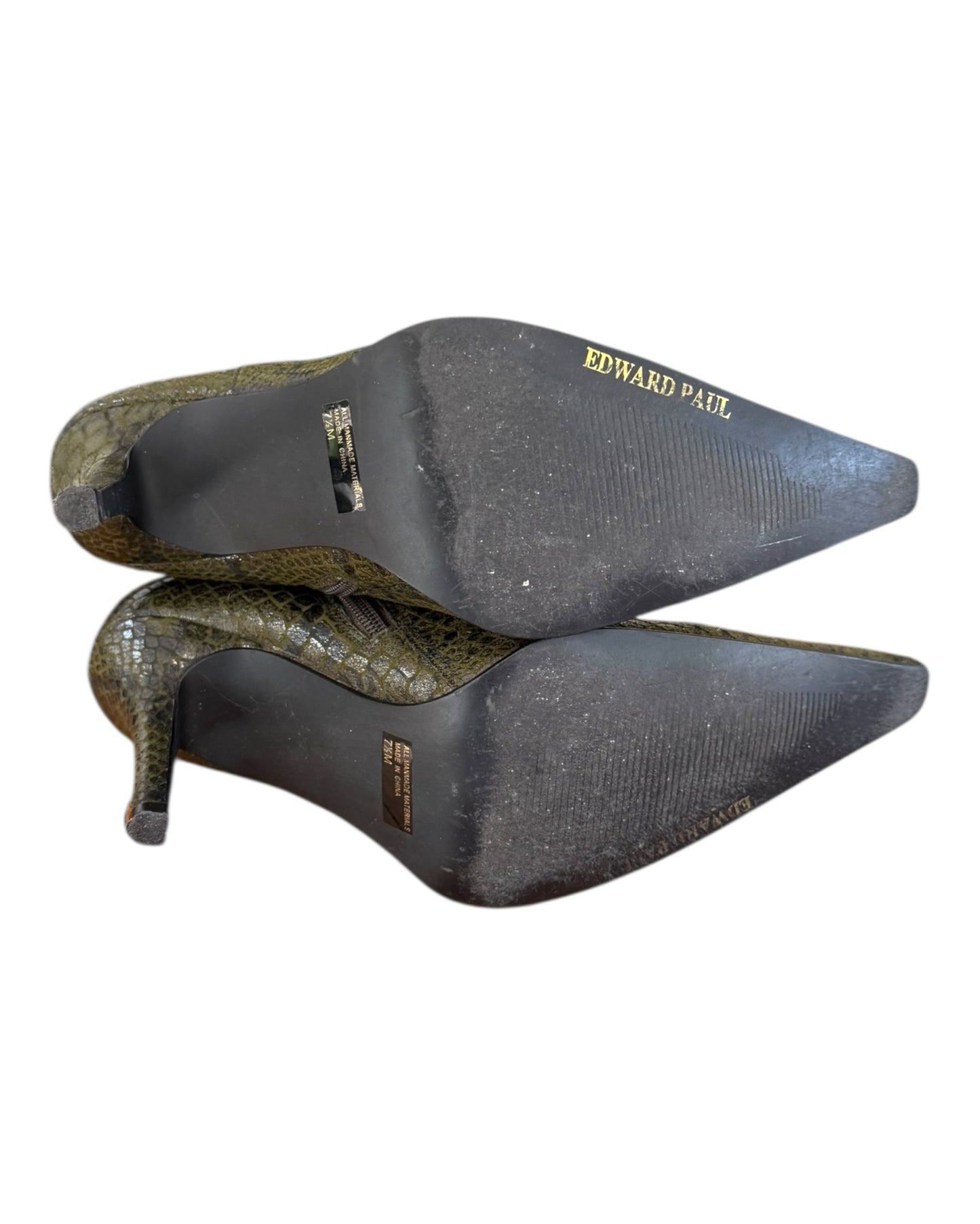 Vintage Green Snakeskin Boots