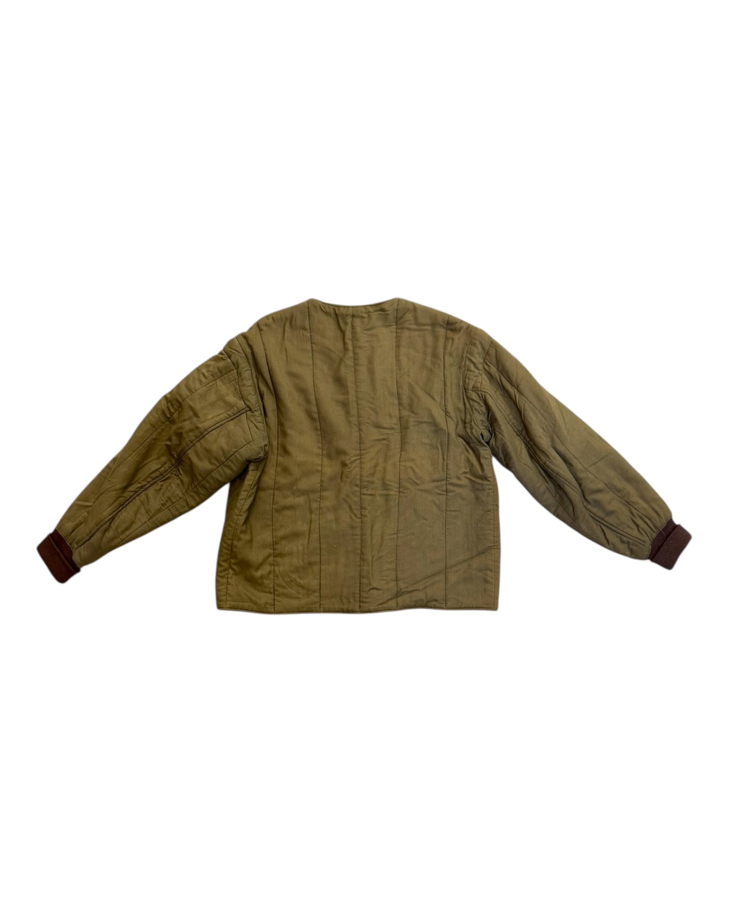 Vintage Quilted Army Green Jacket