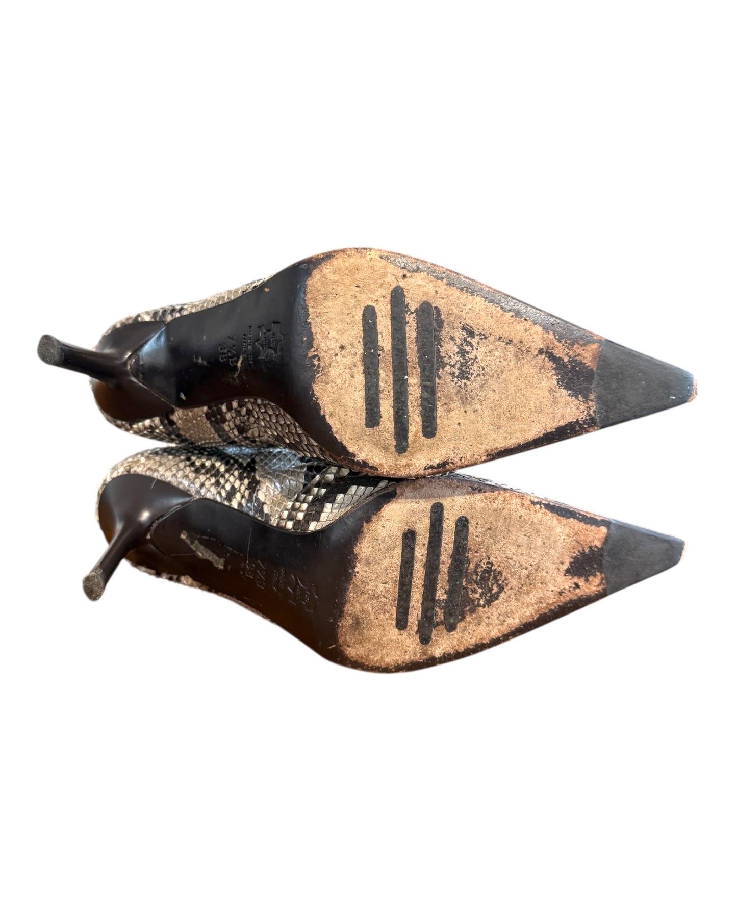 Vintage BCBG Snakeskin Booties